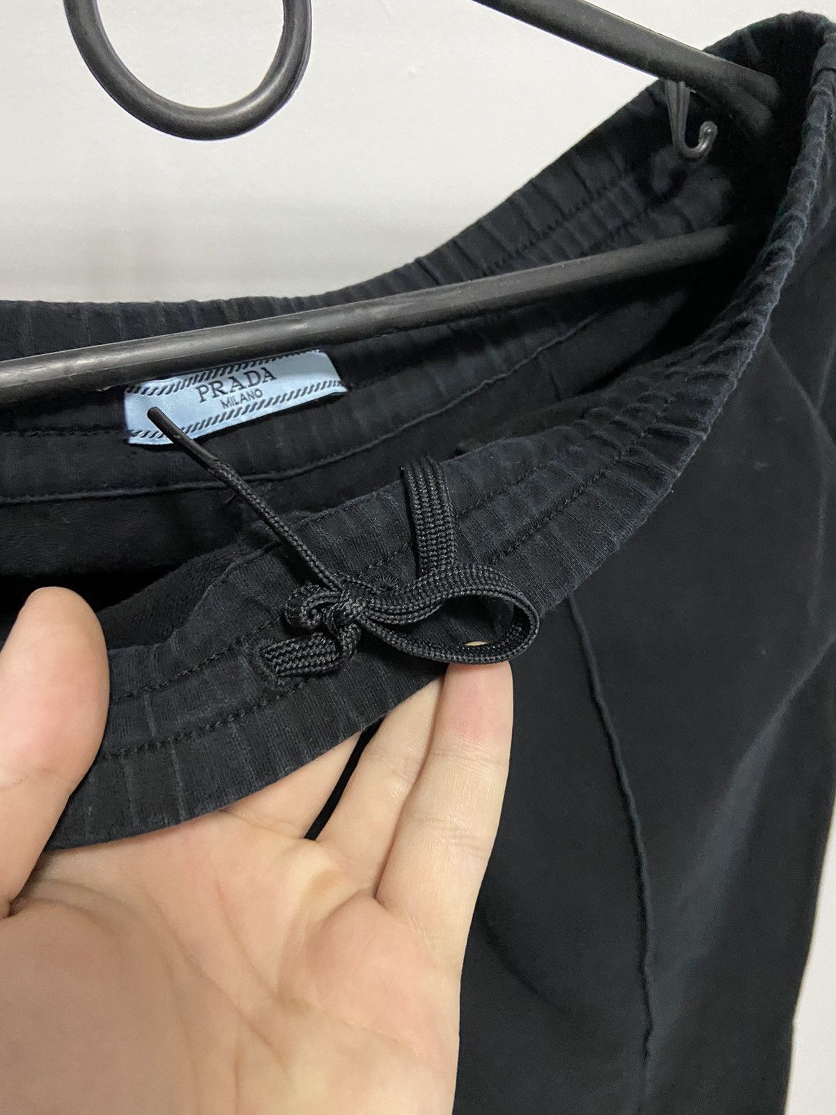 Prada × Vintage Prada cropped Pants Vintage Luxury black tab Logo Size US 32 / EU 48 - 9 Thumbnail