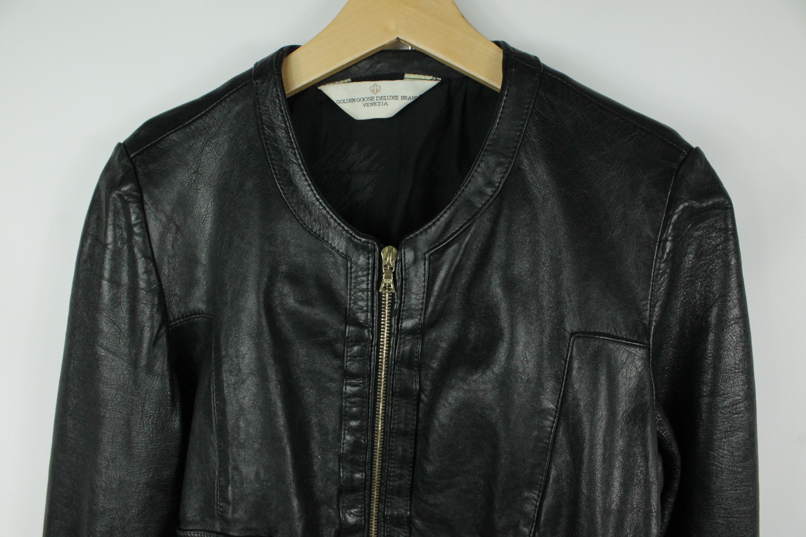 Golden Goose Golden Goose DB Black Leather Belted Jacket Women's Size S / US 4 / IT 40 - 2 Thumbnail