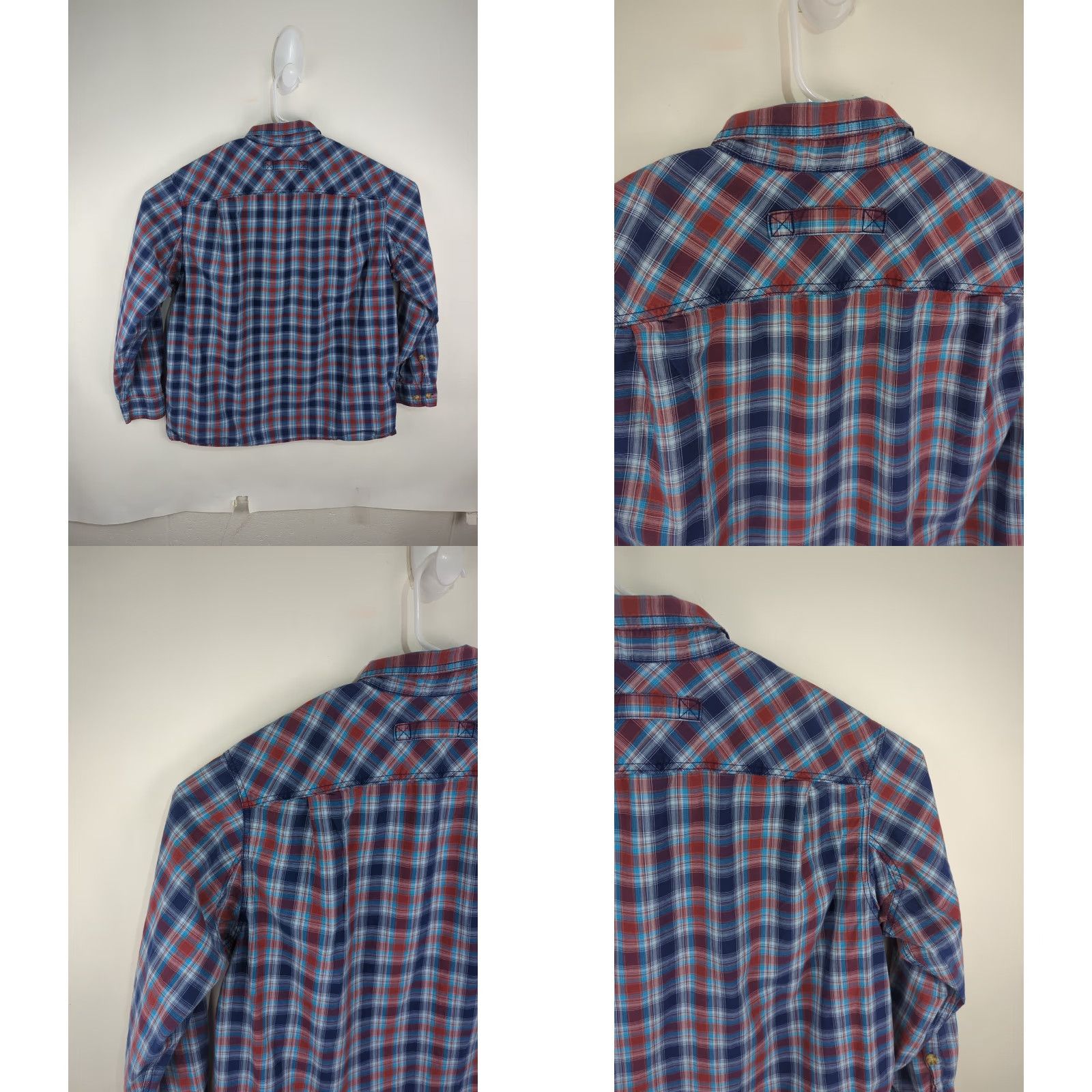 Duluth Trading Company Duluth Trading Button Front Shirt Cotton Red Blue Plaid Large Relaxed Fit Shirt Mens Button-Up Long Sleeve Multicolor Plaid Casual Size US L / EU 52-54 / 3 - 9 Thumbnail