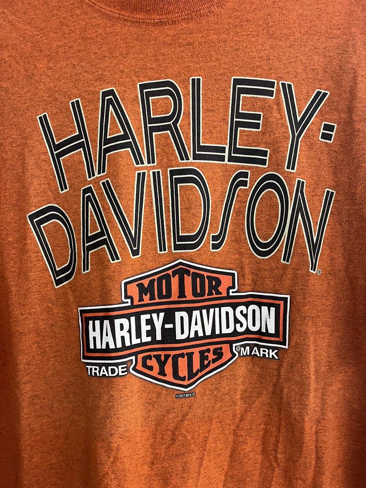 Harley Davidson Harley Davidson Miami Beach Florida Orange Tshirt Size US XL / EU 56 / 4 - 3 Thumbnail