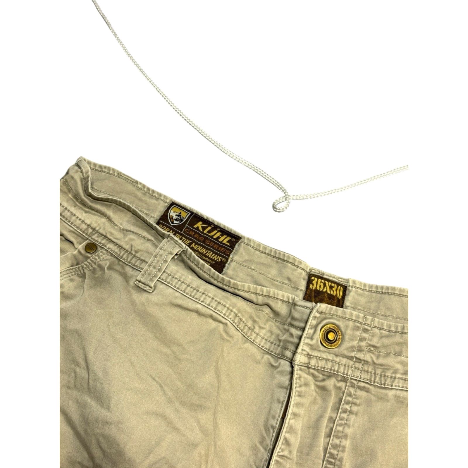 Vintage VINTAGE Kuhl Rydr Crag Series Pants Mens 36x30 Brown Cotton Spandex Canvas 5-Pocket Italian Snap Cool Outdoor Workwear Size US 36 / EU 52 - 5 Thumbnail