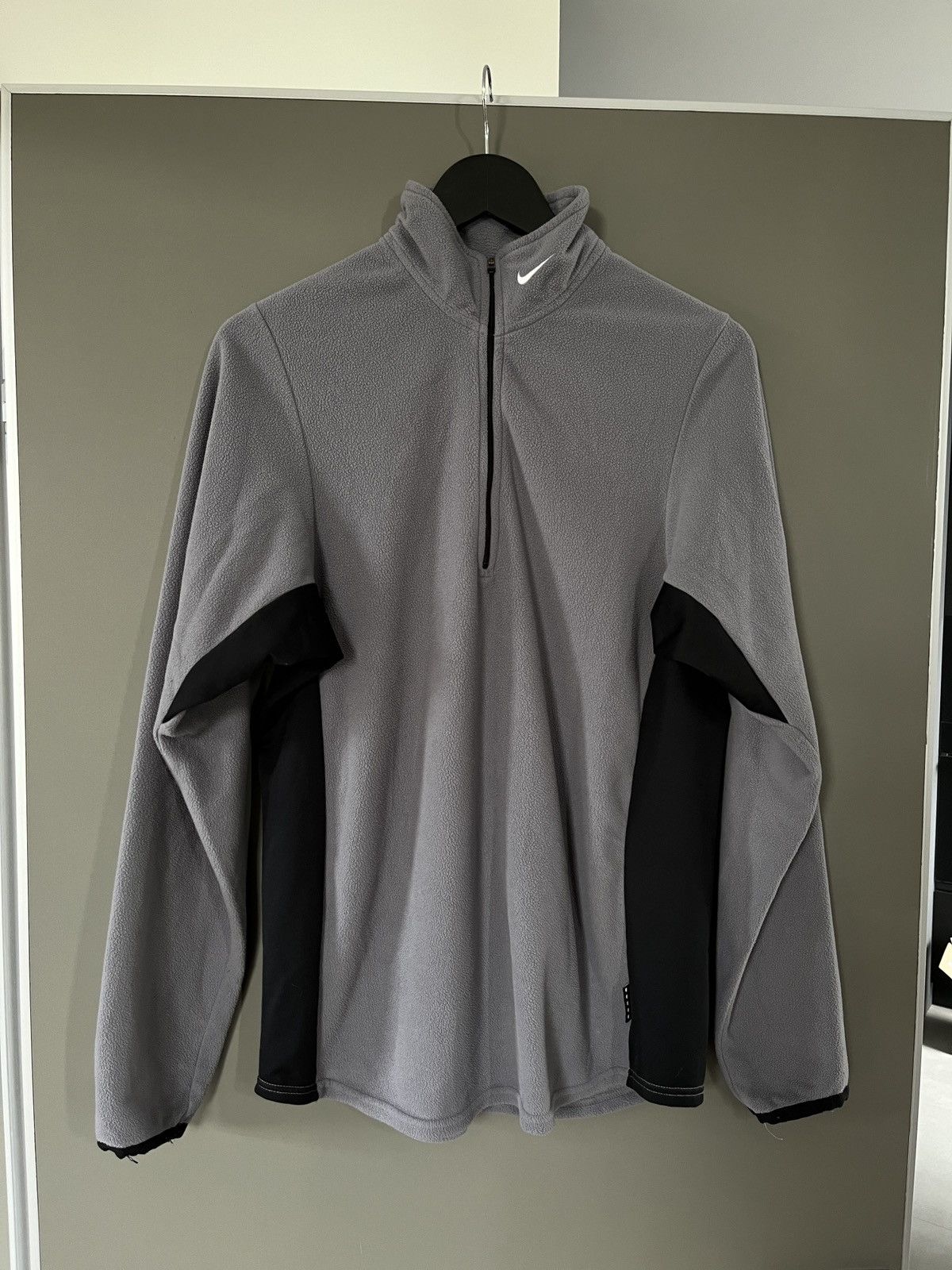 Nike × Vintage Nike Vintage Gray Fleece 1/3 Sweatshirt Size US S / EU 44-46 / 1 - 1 Thumbnail
