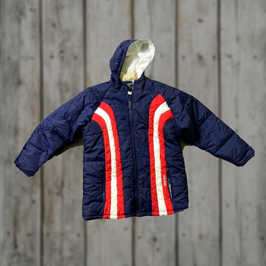 Adidas VINTAGE 90s Adidas Men's Puffer Jacket Red White Blue Medium Size US M / EU 48-50 / 2 - 1 Thumbnail