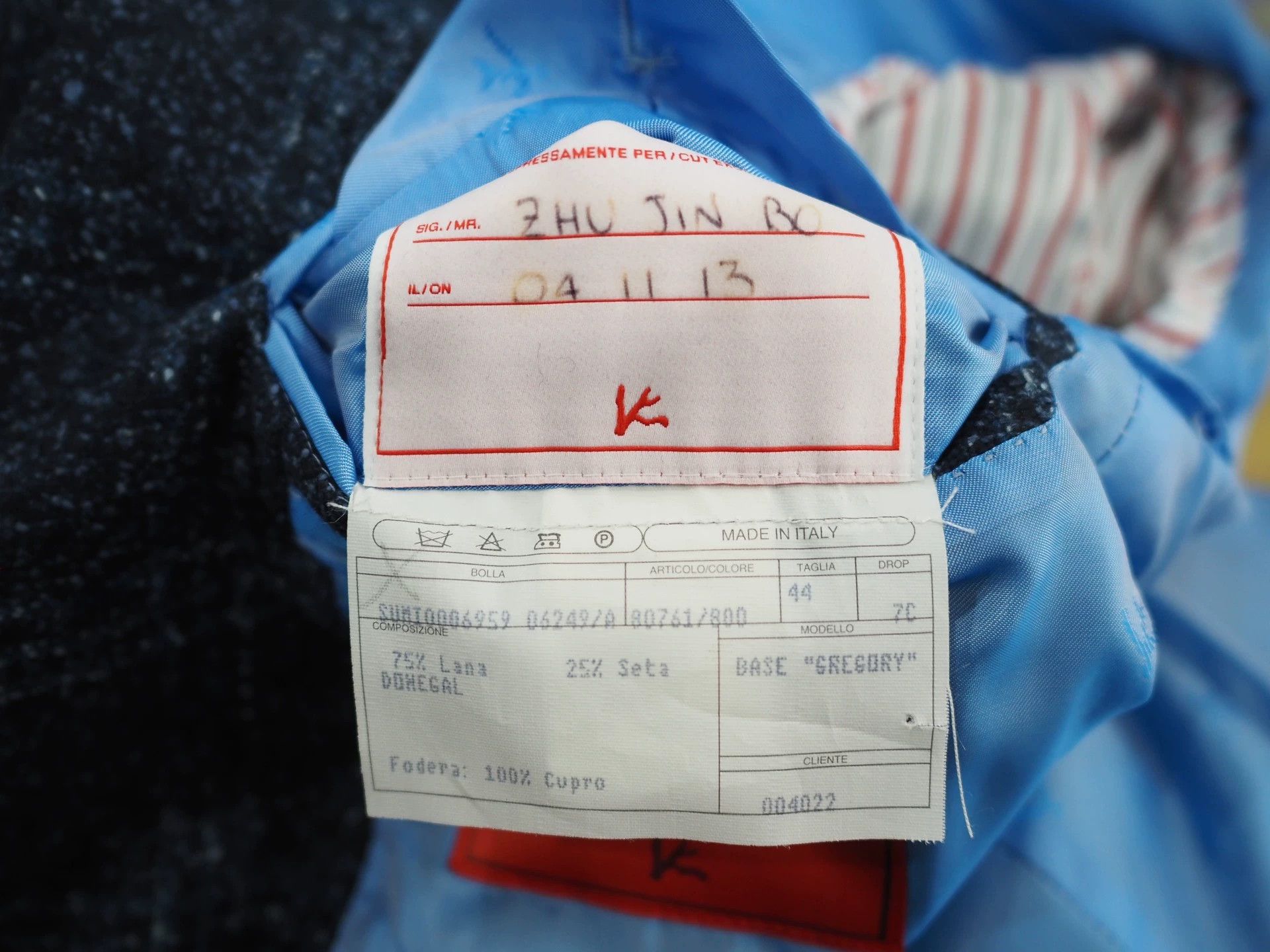 Other 2013 #ISAIA Dark Blue Plaid Wool and Silk Blend Suit Size 44R - 4 Thumbnail