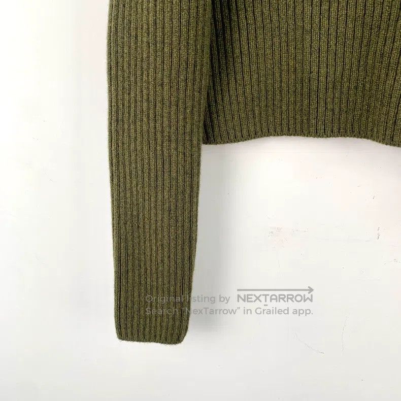 Hermes Hermes Military Green Wool High Neck Side Zip Long Sleeve Size XXS / US 00 / IT 34 - 4 Thumbnail