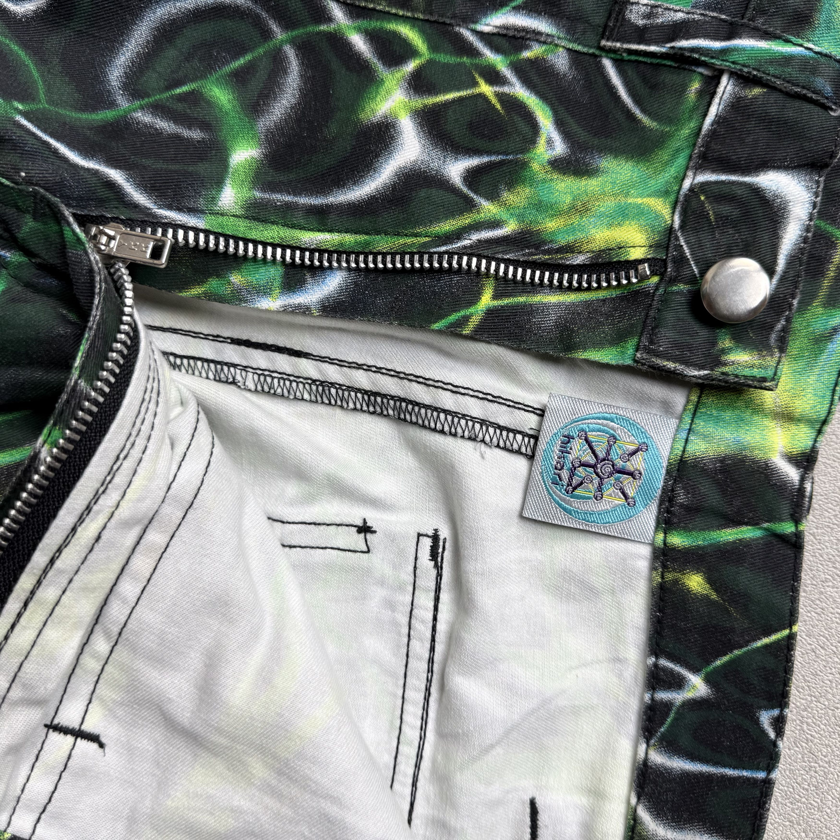 Japanese Brand Hikari Fluorescent Green Lightning Pants Size US 30 / EU 46 - 6 Thumbnail