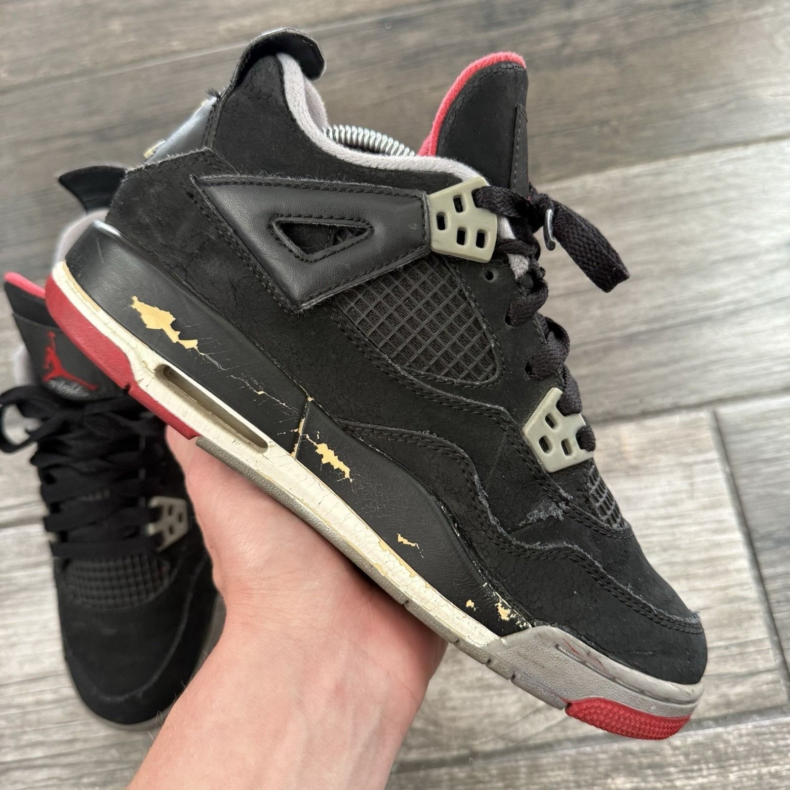 Jordan Brand 2012 AIR JORDAN 4 AJR 'BRED' BLACK CEMENT RED RETRO 408452-0 Size US 5 / EU 37 - 5 Thumbnail