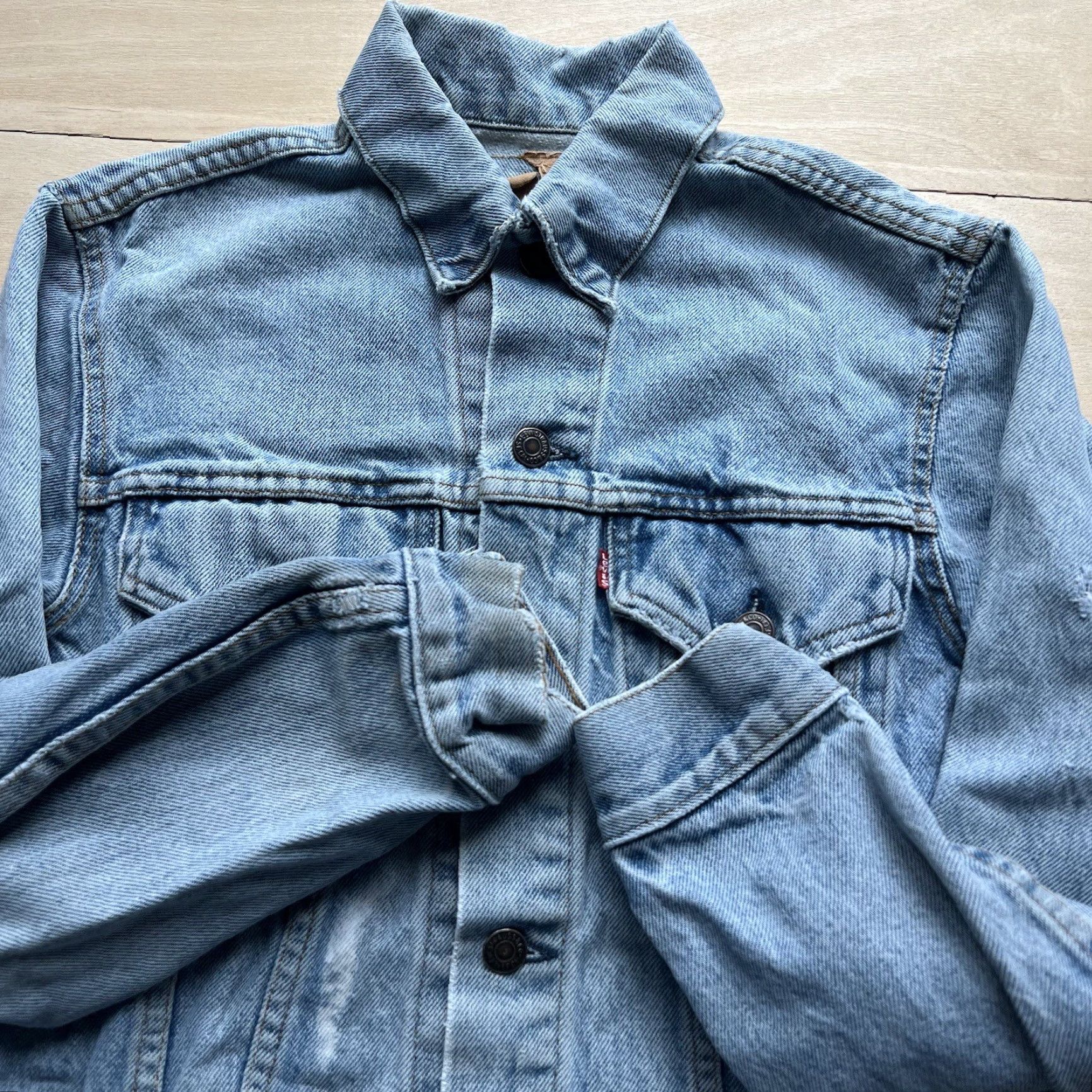 Levi's Vintage Levi's Jacket Blue S 80s David Lee Roth World Tour Eat em Smile Grunge Overcoat Denim Cotton Button Size US S / EU 44-46 / 1 - 7 Thumbnail