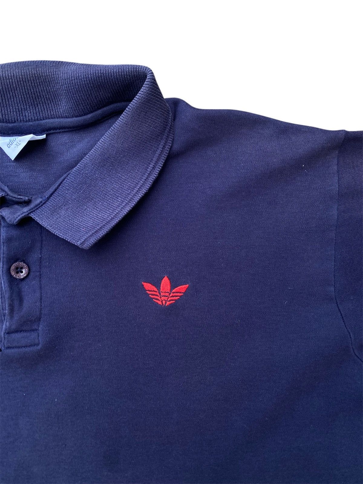 Adidas Vintage 80s Adidas Striped Polo Shirt XL - Distressed Faded Size US XL / EU 56 / 4 - 2 Thumbnail