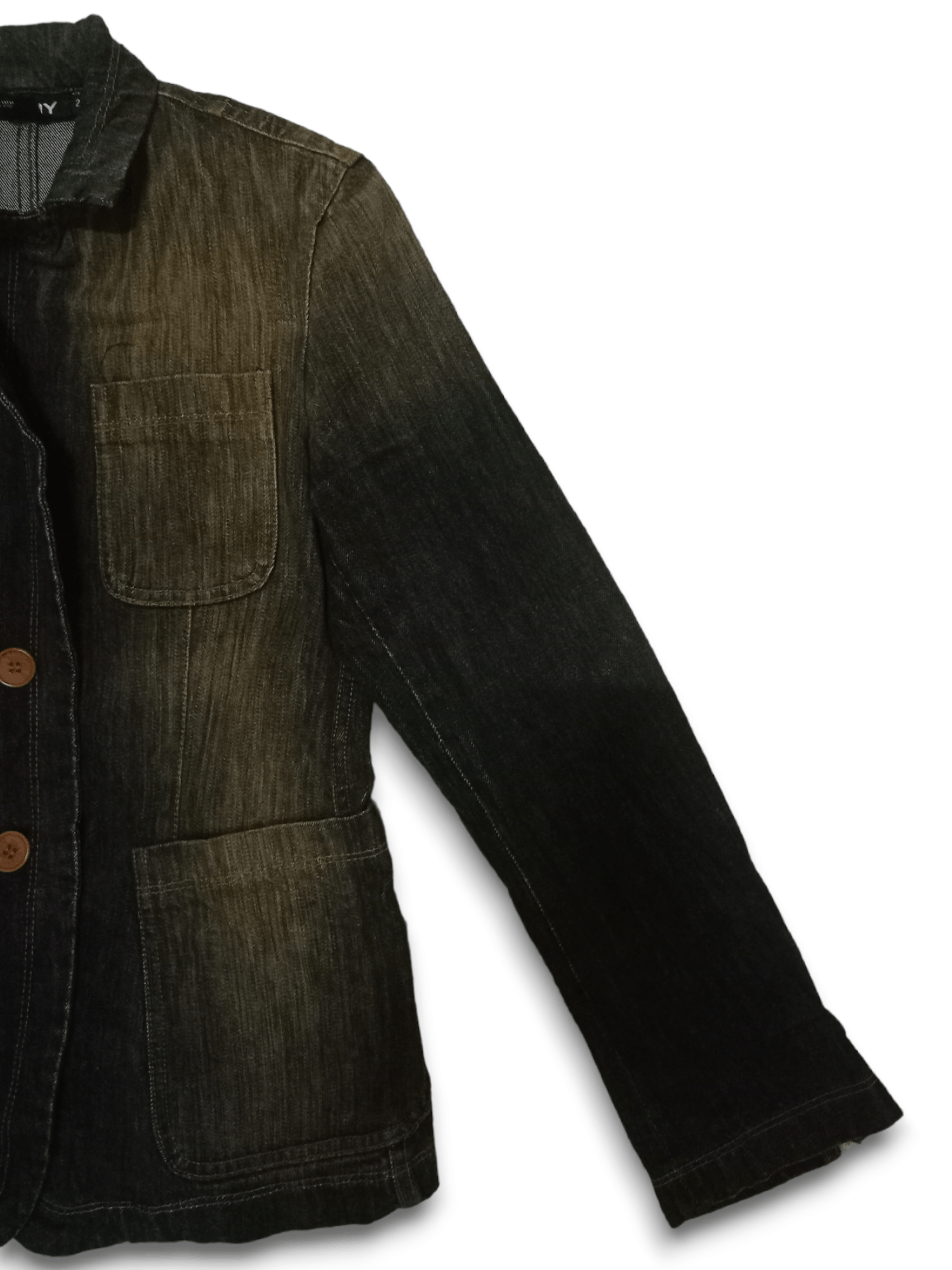 DKNY × Donna Karan Vintage DKNY Rusty Wash Denim Jacket Made in Italy Size M / US 6-8 / IT 42-44 - 6 Thumbnail