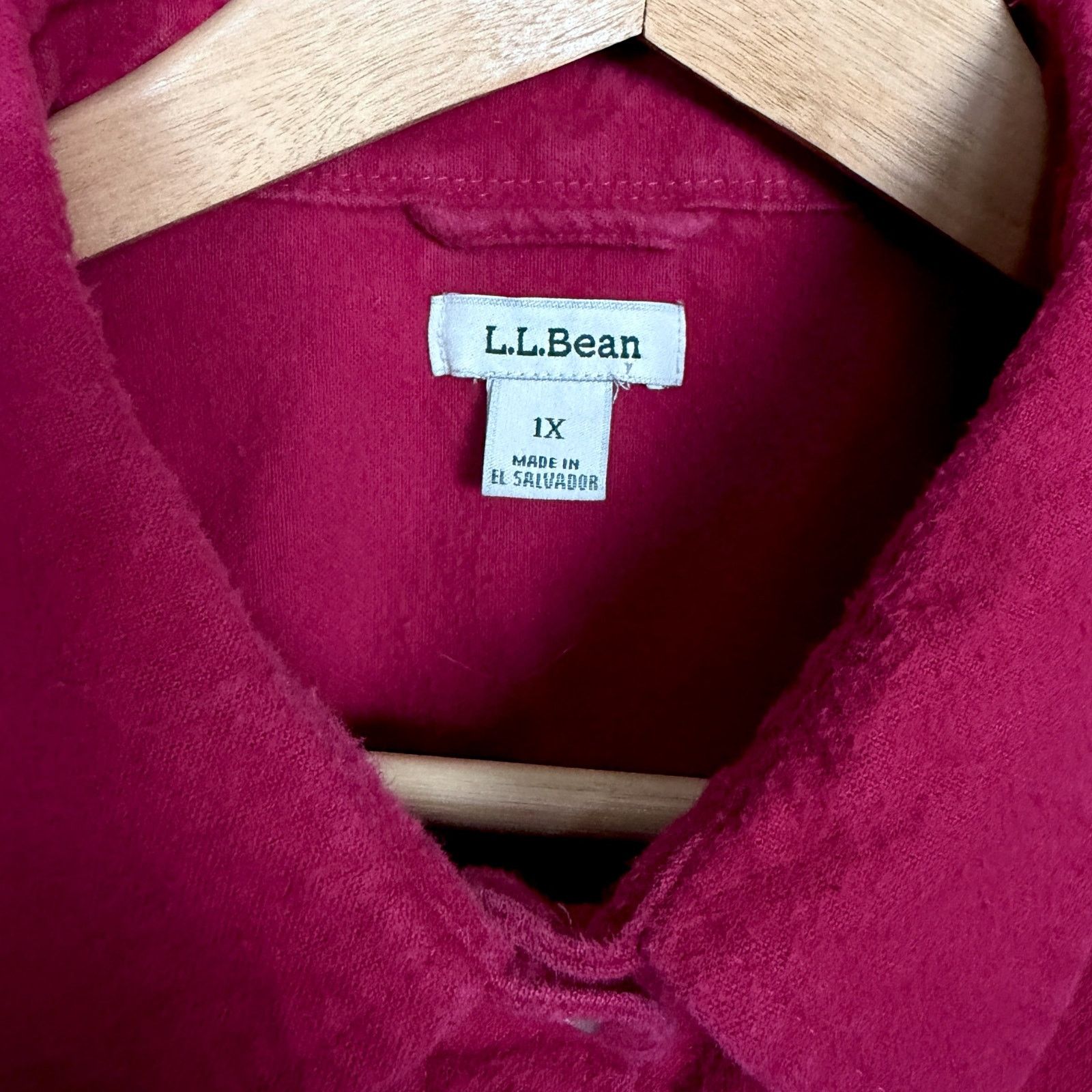 L.L. Bean LL Bean Button Down Shirt Chamois L/S Women’s 1X Pink Cotton Size XL / US 12-14 / IT 48-50 - 3 Thumbnail