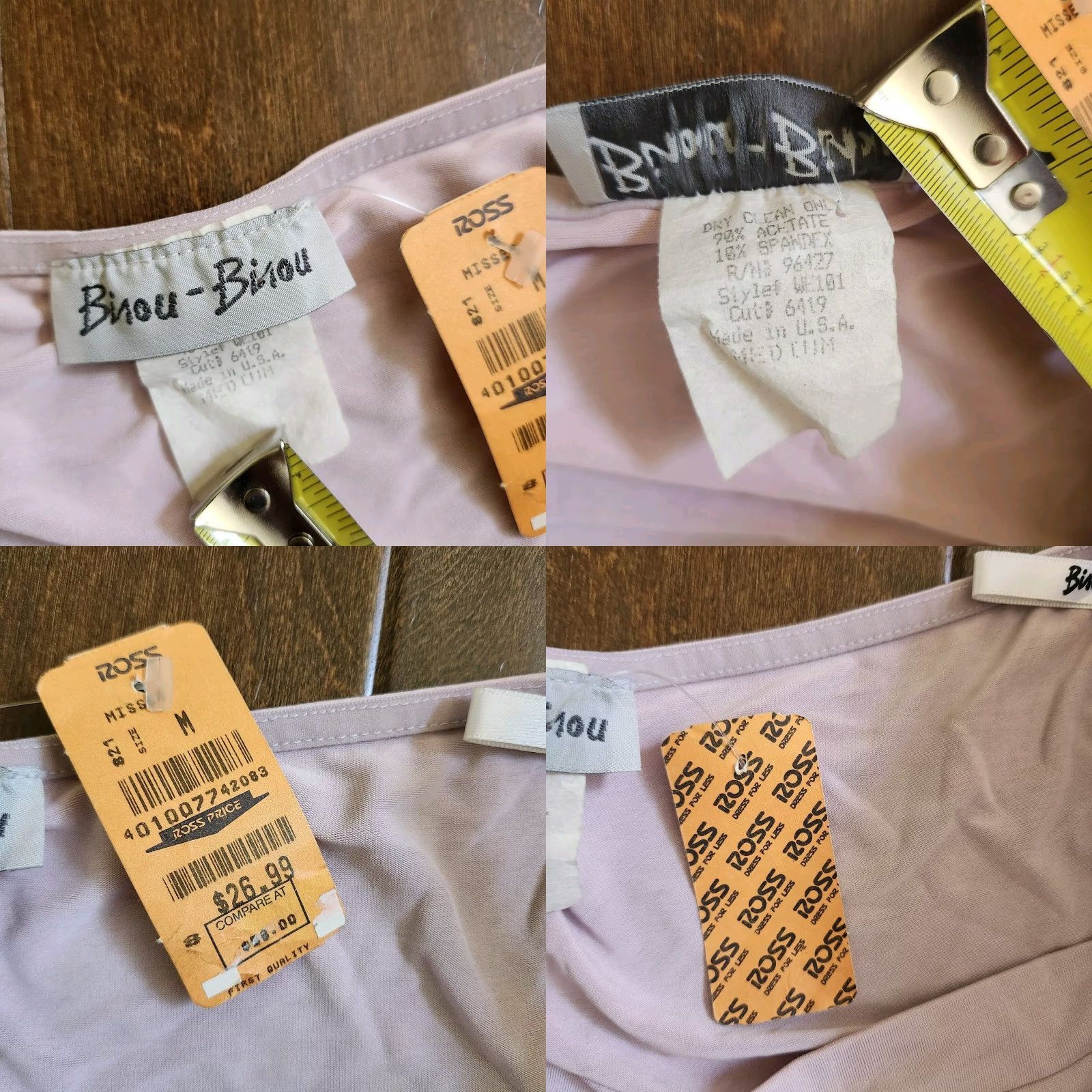 Vintage Bisou Bisou Blouse Top - Size M - Pink - Juniors - Short Sleeve - Pullover - NWT - Acetate Spandex - Solid - Casual Party Business - Girls/Teens Size M / US 6-8 / IT 42-44 - 9 Thumbnail