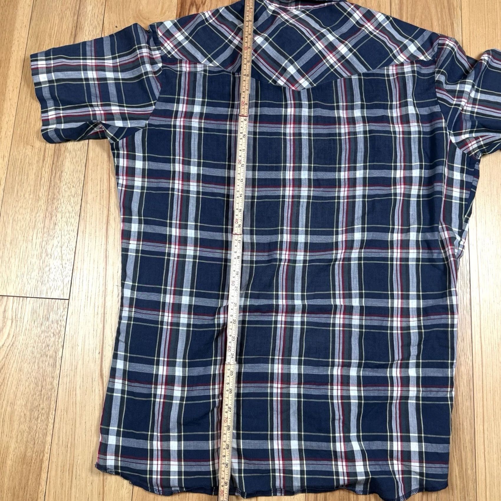 Wrangler VINTAGE Wrangler Plaid Pearl Snap Shirt XL Mens Blue Western Cowboy Rodeo Button-Up Size US XL / EU 56 / 4 - 6 Thumbnail