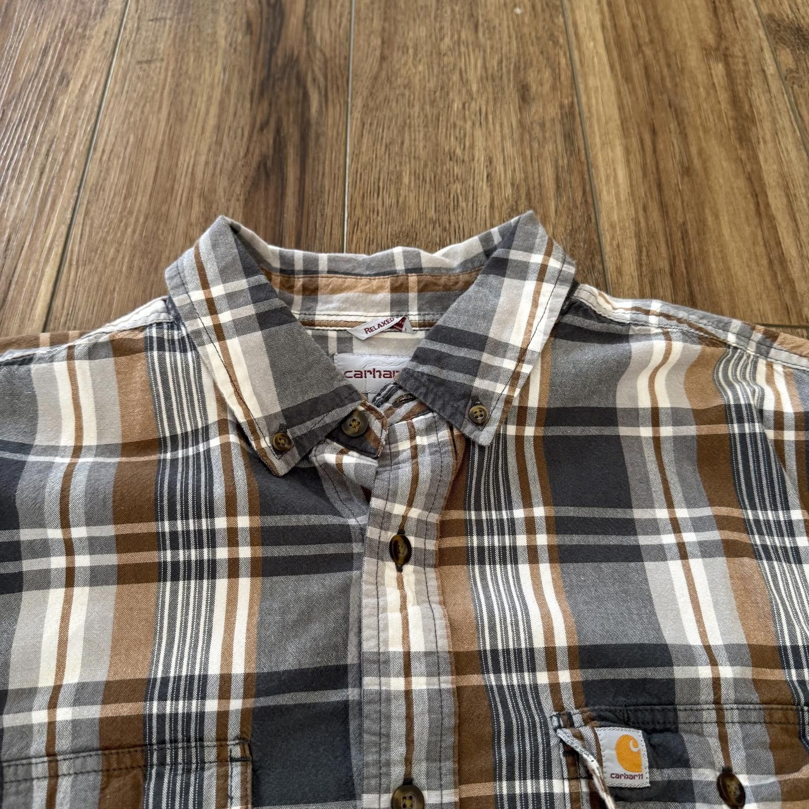 Carhartt Carhartt Relaxed Fit Plaid Button Up Shirt XL Workwear Size US XL / EU 56 / 4 - 2 Thumbnail