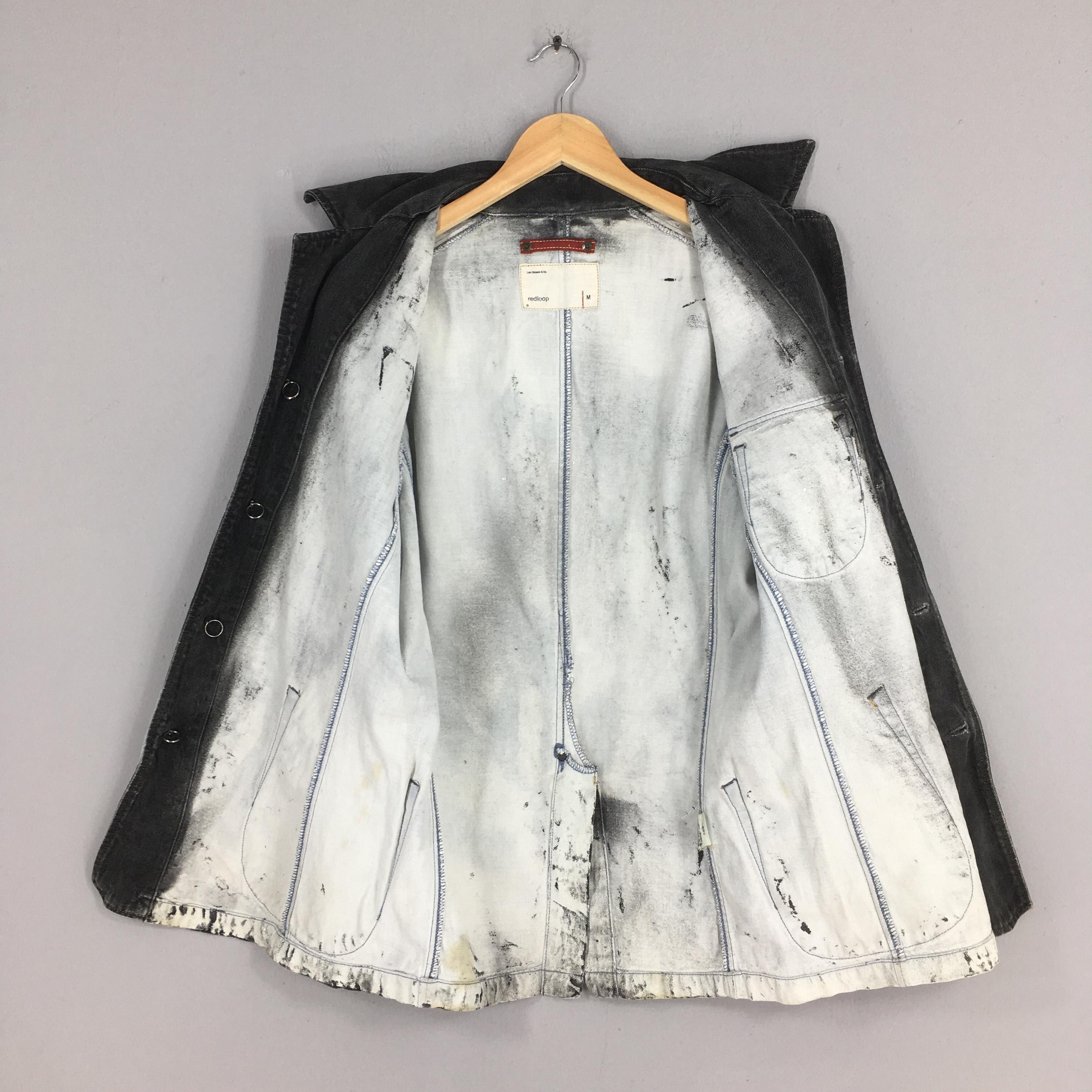 Levi's Vintage 90s Levi's Redloop Jeans Black Denim Jacket Medium Size US M / EU 48-50 / 2 - 7 Thumbnail