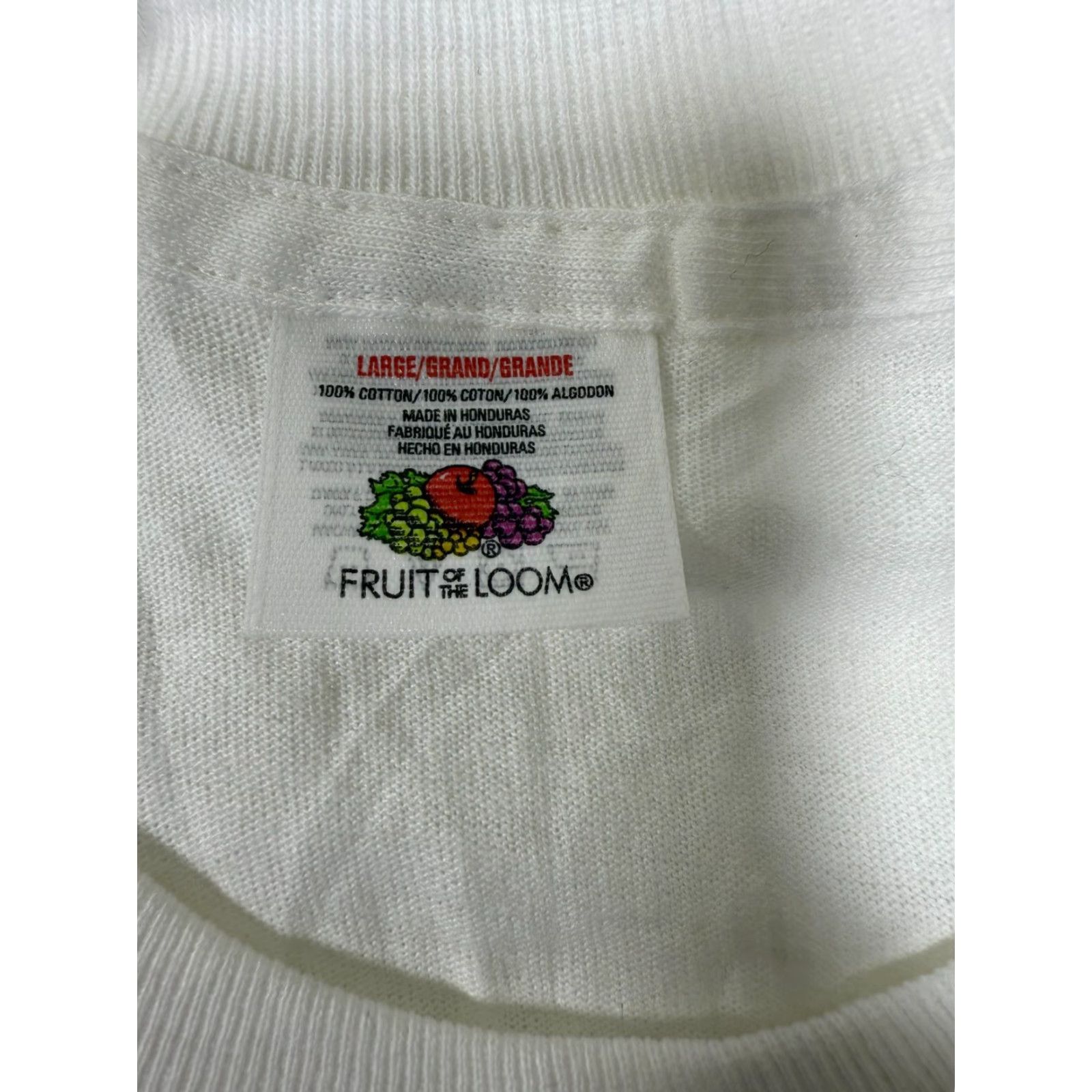 Fruit Of The Loom VINTAGE KEMADO RECORDS FEVER 4EVER RARE PROMOTIONAL T-SHIRT W/PIN Adult Large White Cotton Graphic 90s Music USA Mens Size US L / EU 52-54 / 3 - 6 Thumbnail