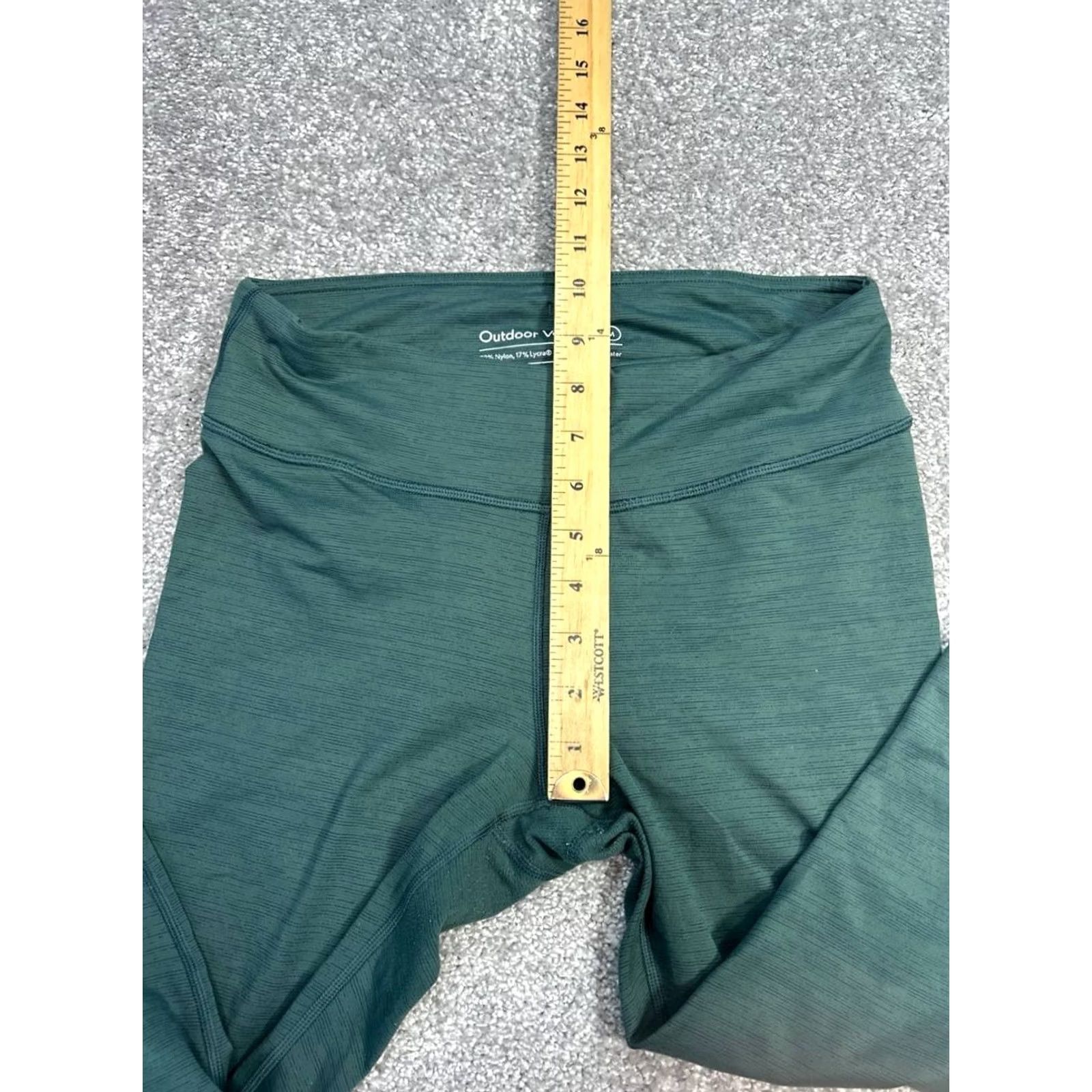Outdoor Voices Outdoor Voices Leggings Women Medium Green Stretch Mid Rise Yoga Workout Running Size 32" / US 10 / IT 46 - 6 Thumbnail