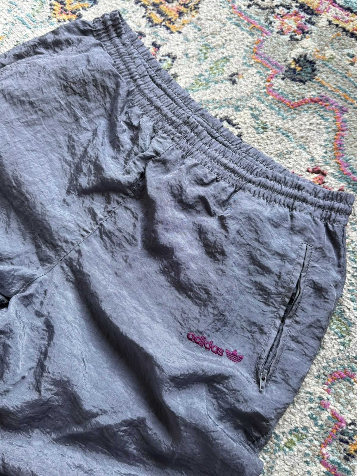 Adidas Vintage Adidas Grey Metallic Joggers Size US 32 / EU 48 - 3 Thumbnail