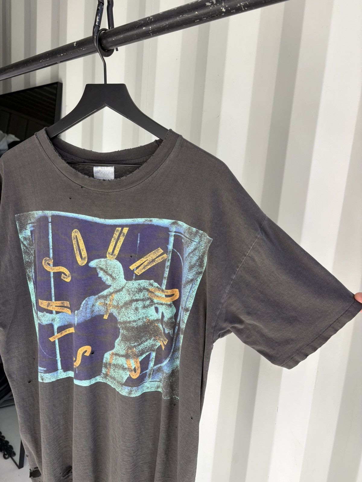 Band Tees Vintage Sound Vision Bowie Shirt Fade Distressed Grunge Band Size US XL / EU 56 / 4 - 2 Thumbnail