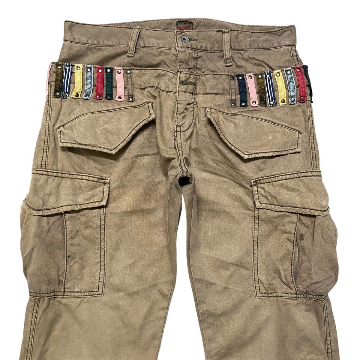 JACKROSE JACK ROSE Double Waist Cargo Pants Distressed Size US 32 / EU 48 - 3 Thumbnail
