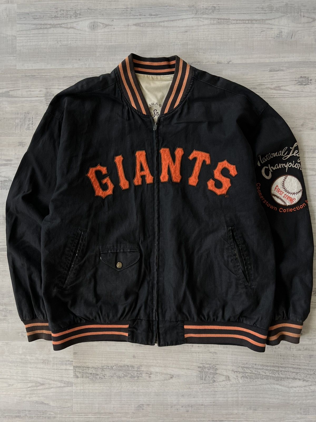 Starter Vintage 90’s MLB New York Giants Mets Zip Up Jacket Size US XL / EU 56 / 4 - 2 Thumbnail
