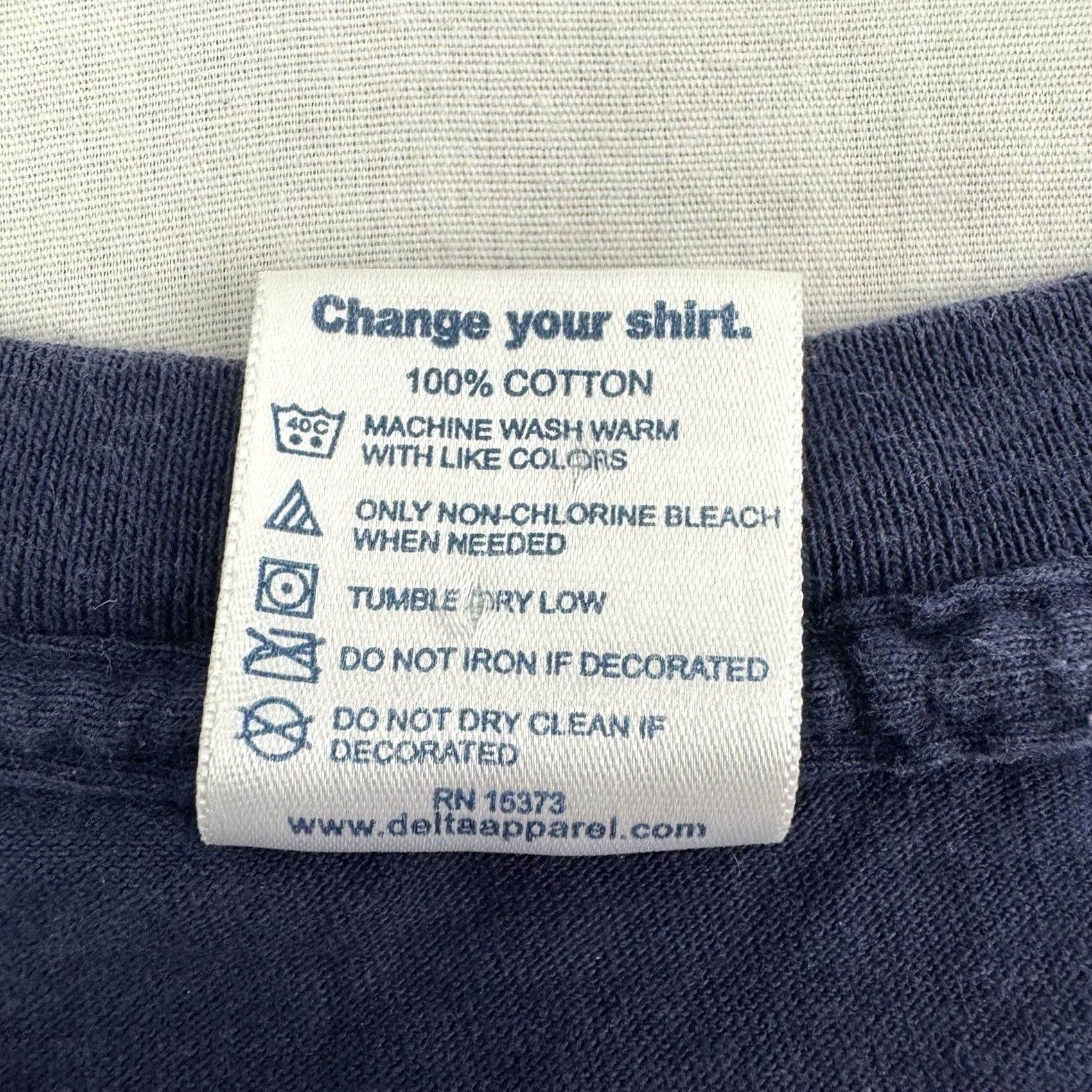 Delta VINTAGE Immature Funny T Shirt Adult XL Humor Sentence Graphic Y2K American Blue Mens Size US XL / EU 56 / 4 - 5 Thumbnail