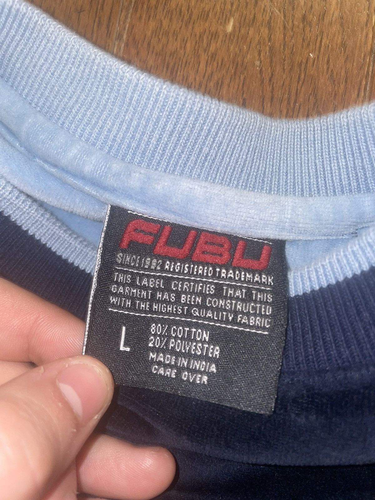 Fubu × Velvet × Vintage Ruby Dark Blue Velvet Long Sleeve Size US L / EU 52-54 / 3 - 3 Thumbnail