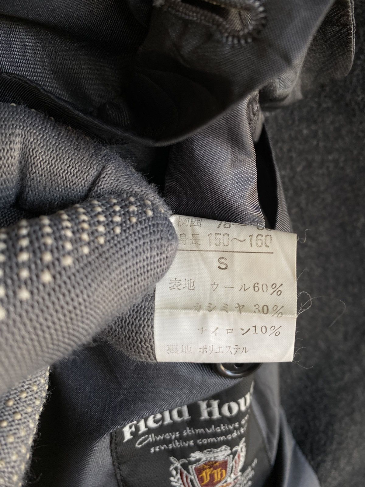 Japanese Brand Field House Cashmere Blend Wool Coat Dark Grey Outerwear Size US M / EU 48-50 / 2 - 14 Thumbnail