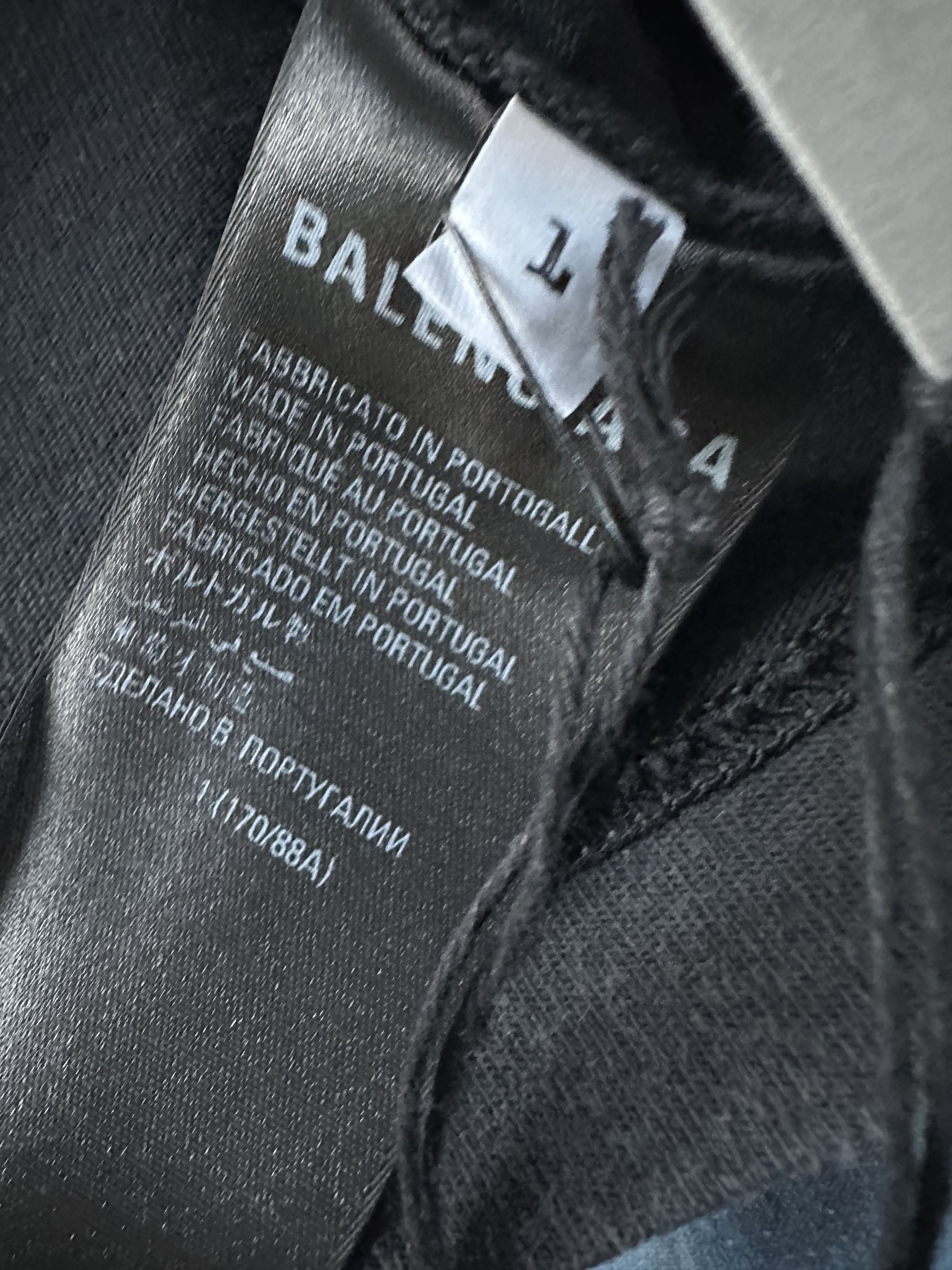 Balenciaga BALENCIAGA STRIKE 1917 OVERSIZED TSHIRT 'WASHED BLACK' Size US L / EU 52-54 / 3 - 9 Thumbnail