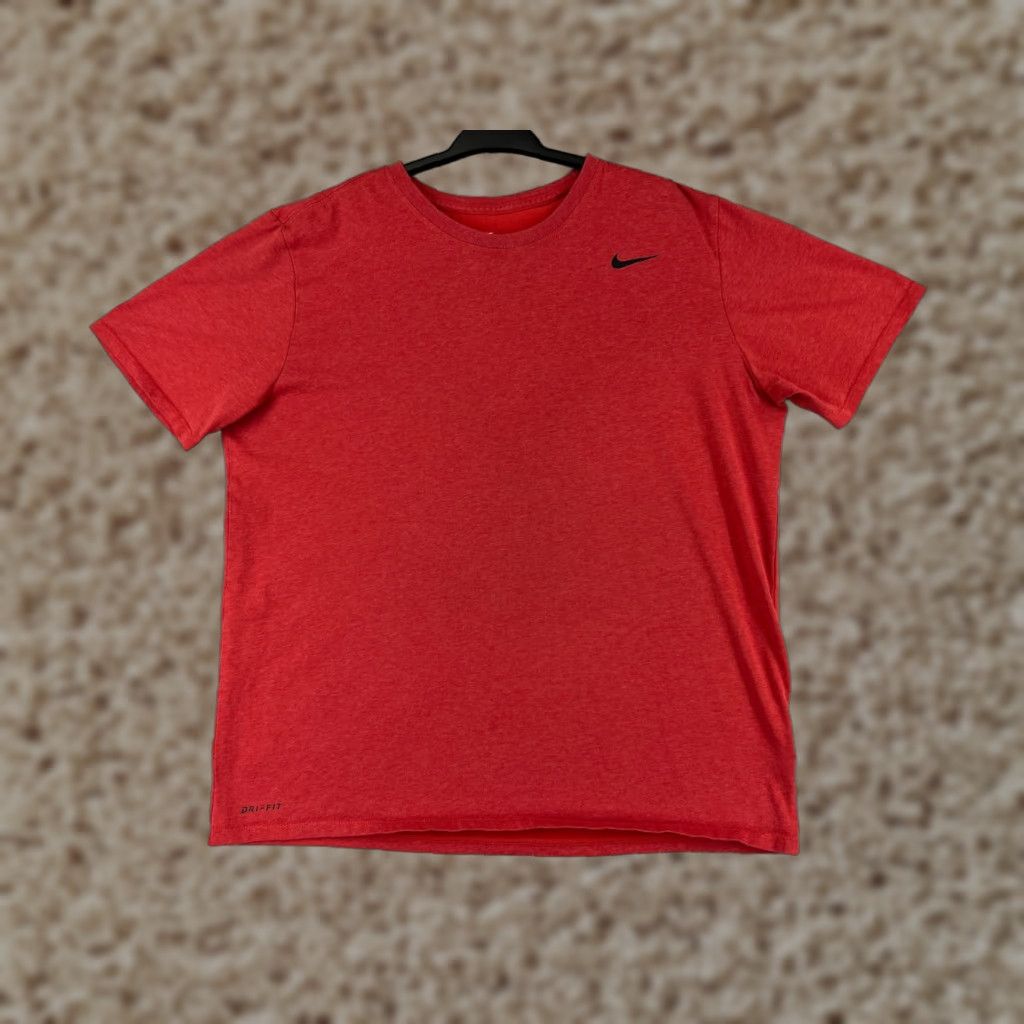 Nike Nike Shirt Mens XL Red Swoosh Short Sleeve Crew Neck Cotton Blend Gym Size US XL / EU 56 / 4 - 1 Thumbnail