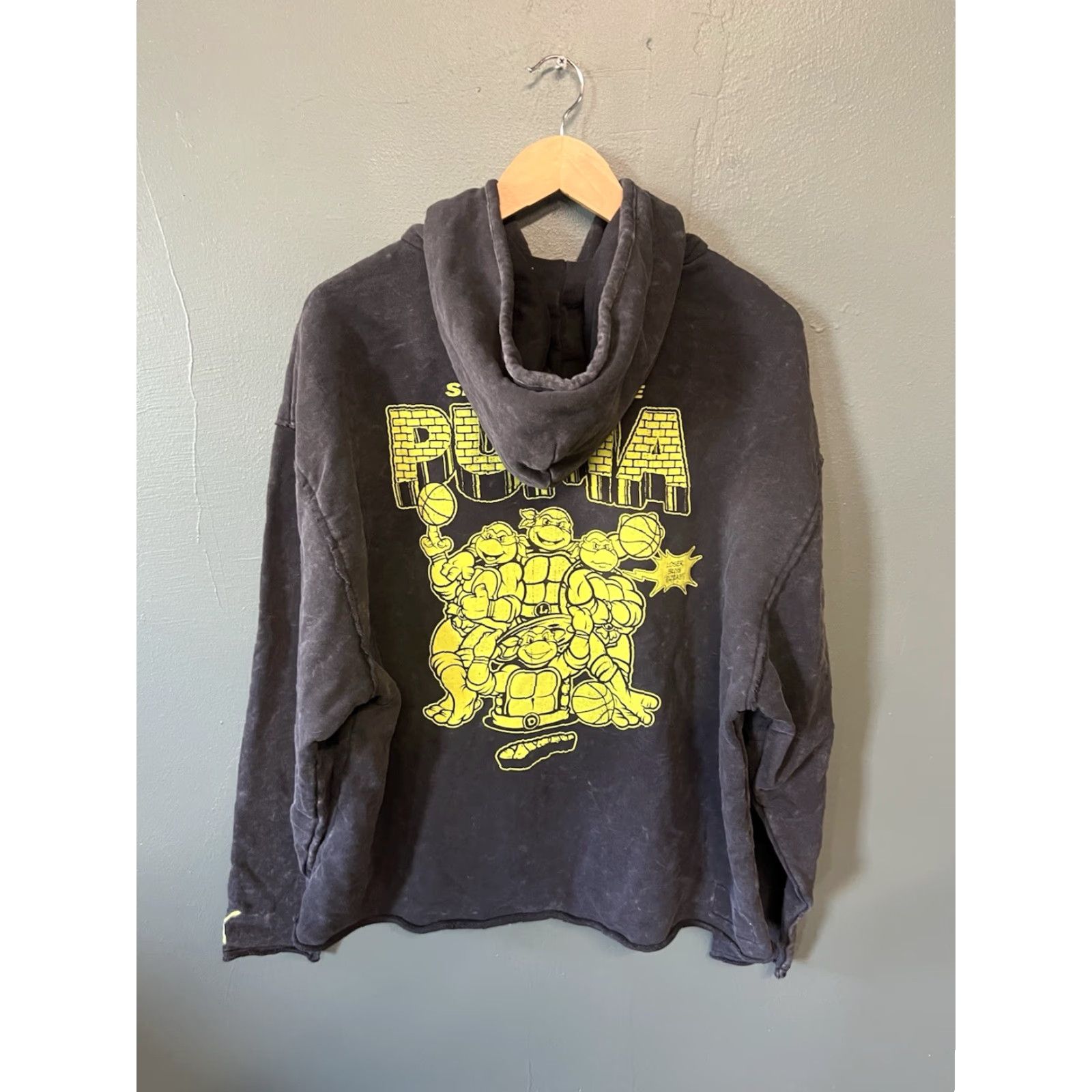 Puma Puma x Teenage Mutant Ninja Turtles Hoodie Men's M Black Graphic Print Logo Hooded Pockets 80s 90s Size US M / EU 48-50 / 2 - 2 Thumbnail