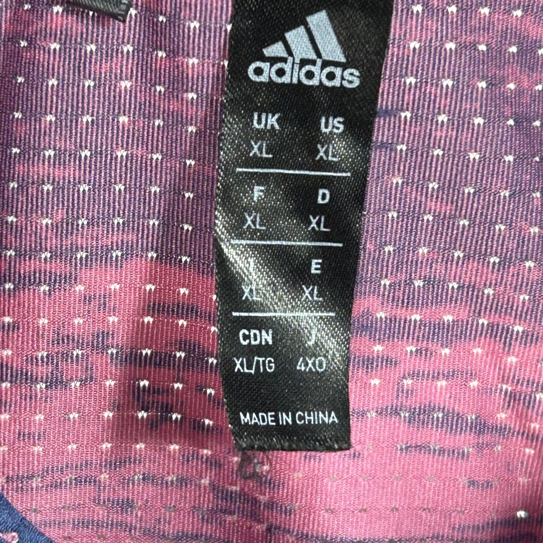 Adidas Adidas Polo Shirt Mens XL Blue Pink Stripe AOP Golf Stretch Performance Shirt Size US XL / EU 56 / 4 - 4 Thumbnail
