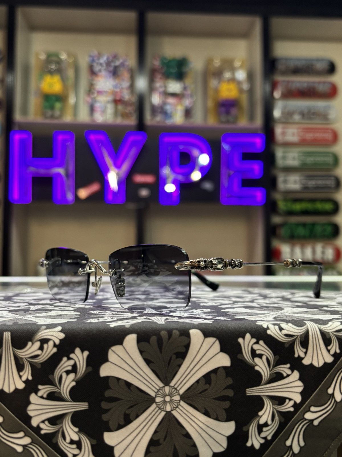 Chrome Hearts Chrome Hearts FISH MITTEN Glasses | Grailed