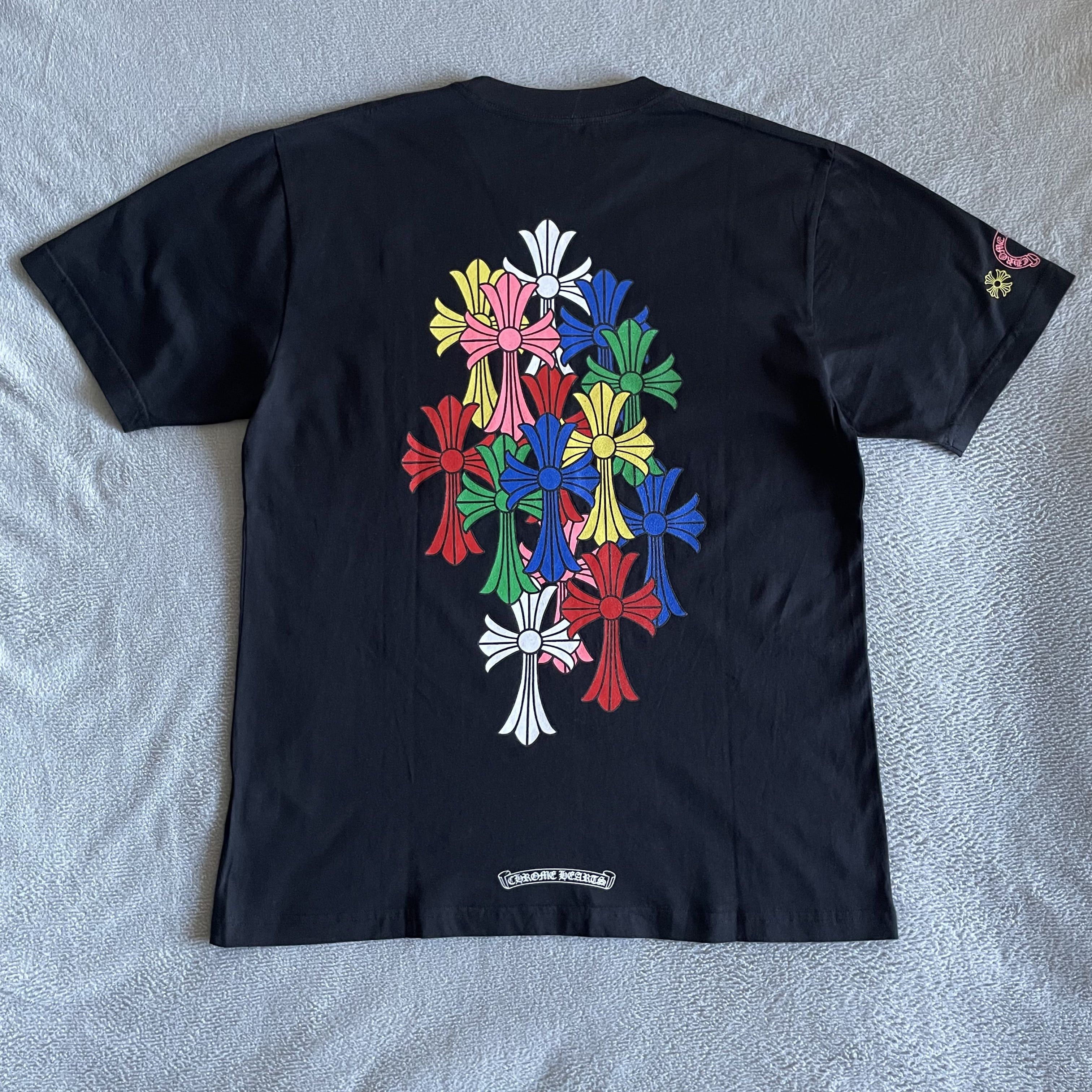 Chrome Hearts Chrome Hearts Multicolor Cross Black T-Shirt | Grailed