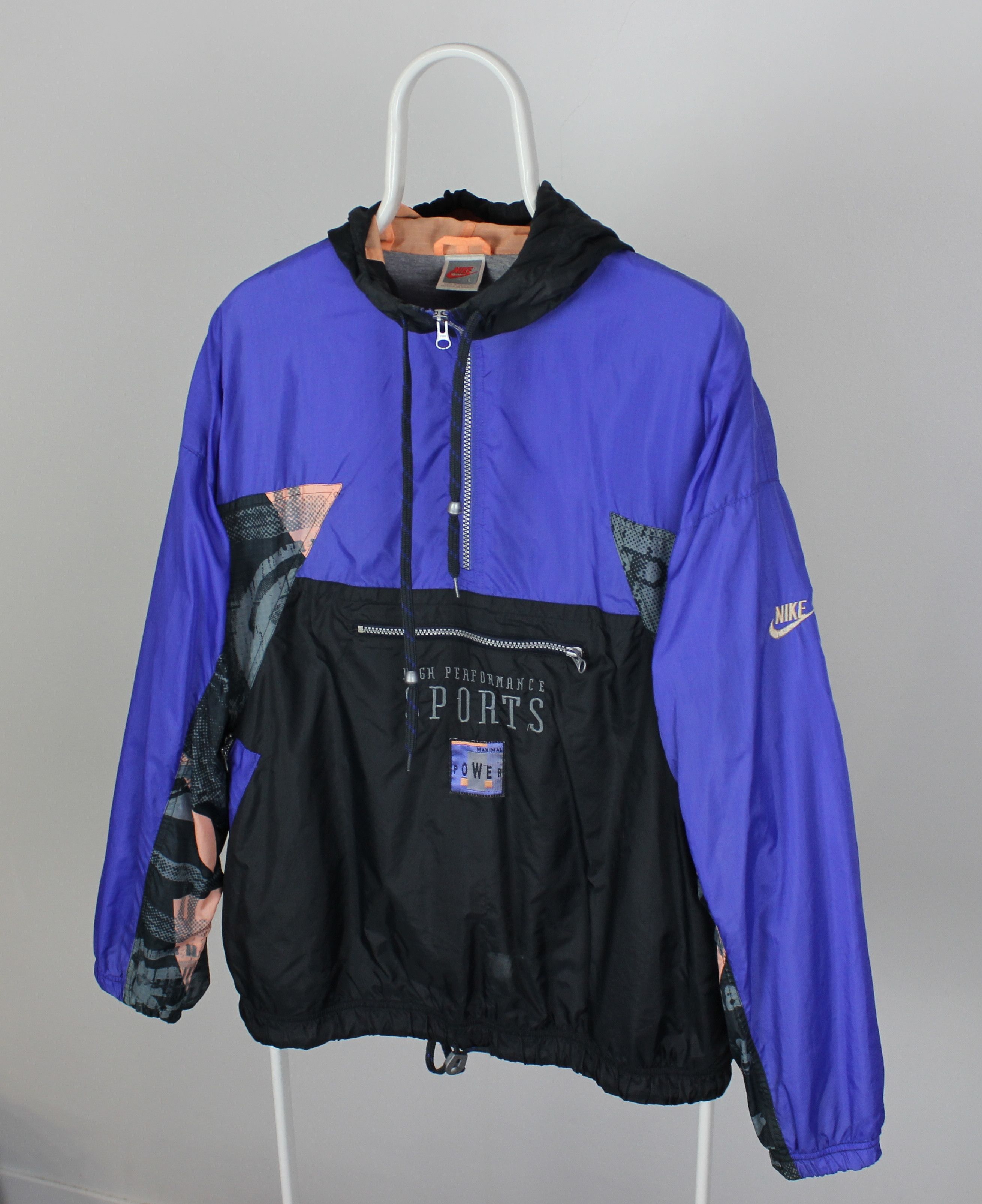 Nike Nike jacket light men nylon L XL men blue anorak Size US L / EU 52-54 / 3 - 1 Thumbnail