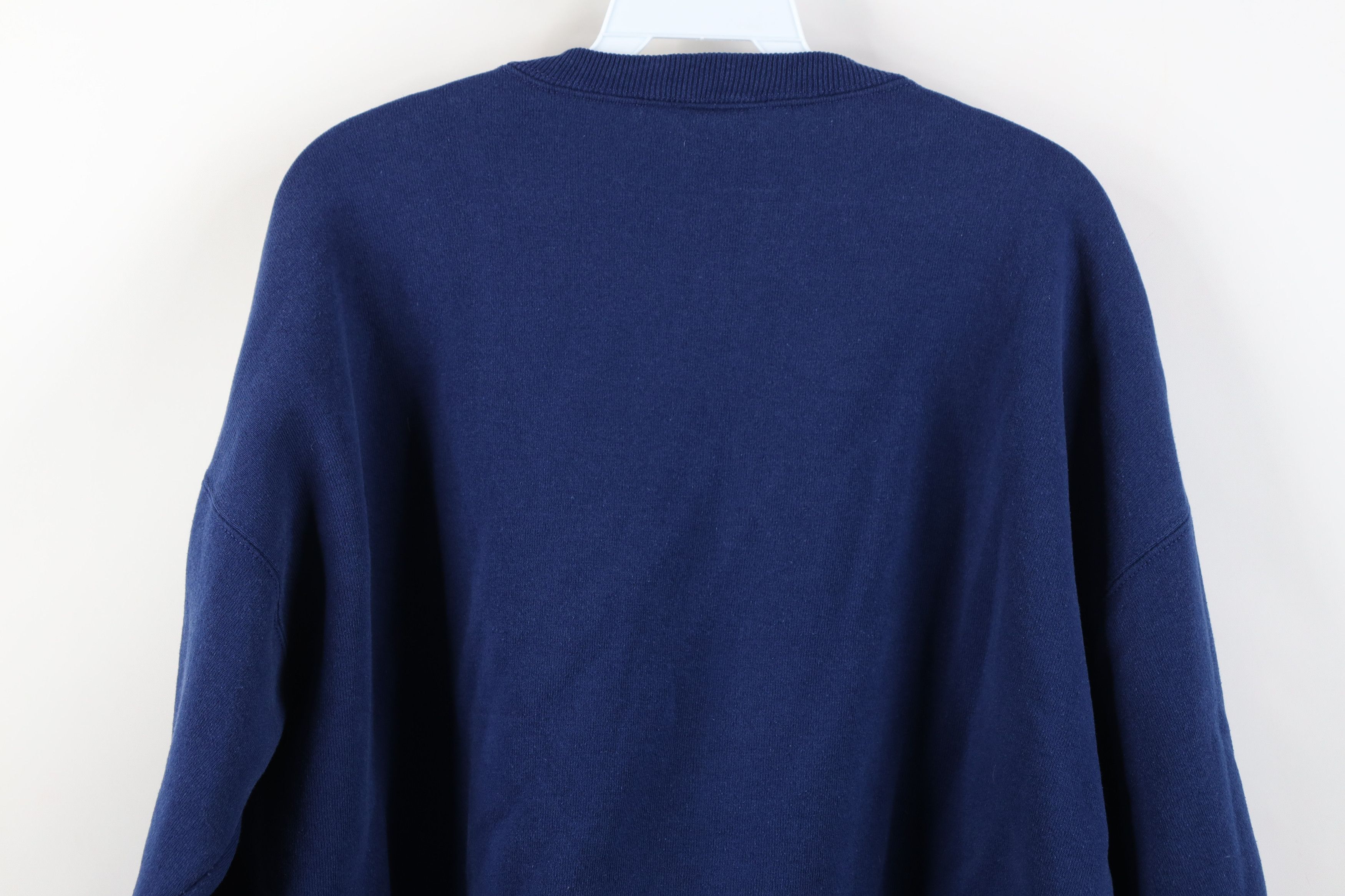 Vintage Vintage 90s Streetwear Blank Heavyweight Sweatshirt Blue USA Size US XXL / EU 58 / 5 - 13 Thumbnail