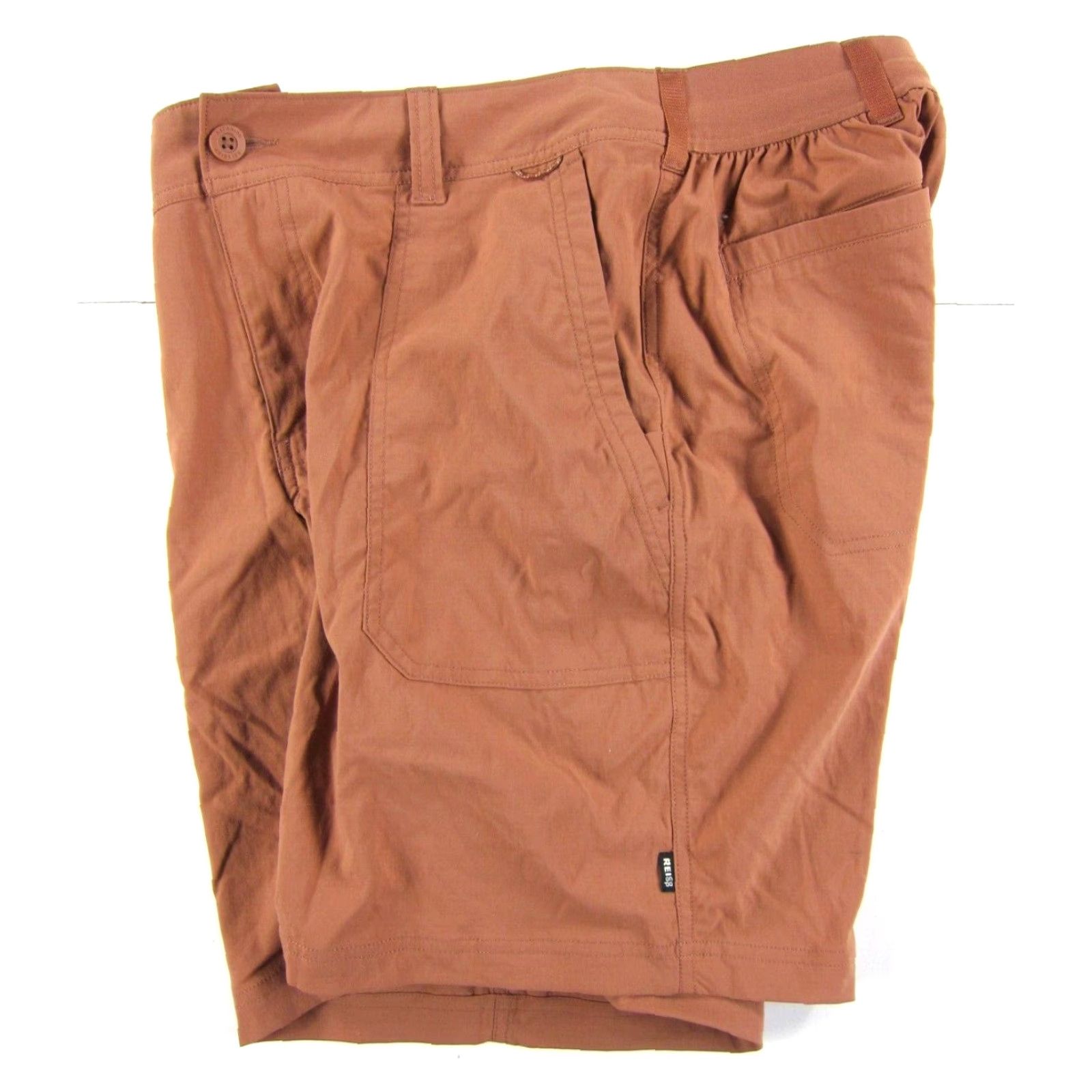 Vintage REI CO-OP Nylon Stretch Orange Active Hike Pocket Chino Shorts Woman Size 12 Size 34" / US 12 / IT 48 - 4 Thumbnail
