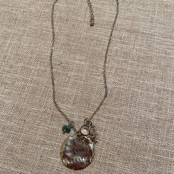 Other Charming Charlie Girl Gone Country silver tone necklace Faux Size ONE SIZE - 1 Thumbnail
