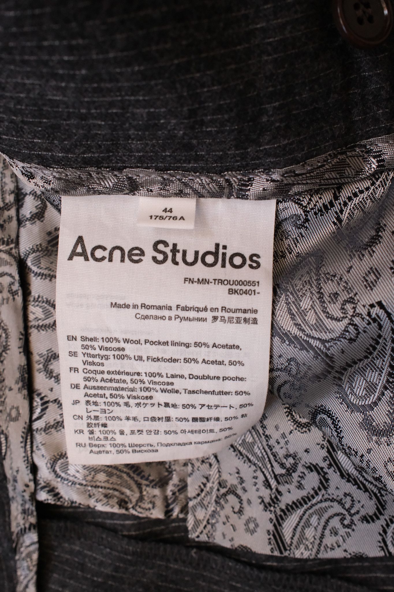 Acne Studios Acne Pinstripe Trousers Size US 28 / EU 44 - 6 Thumbnail