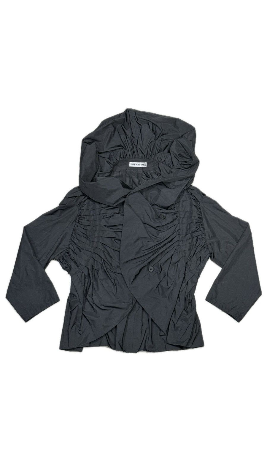 Issey Miyake 2000 Issei Miyake shirring nylon 2 button jacket Size US L / EU 52-54 / 3 - 1 Thumbnail