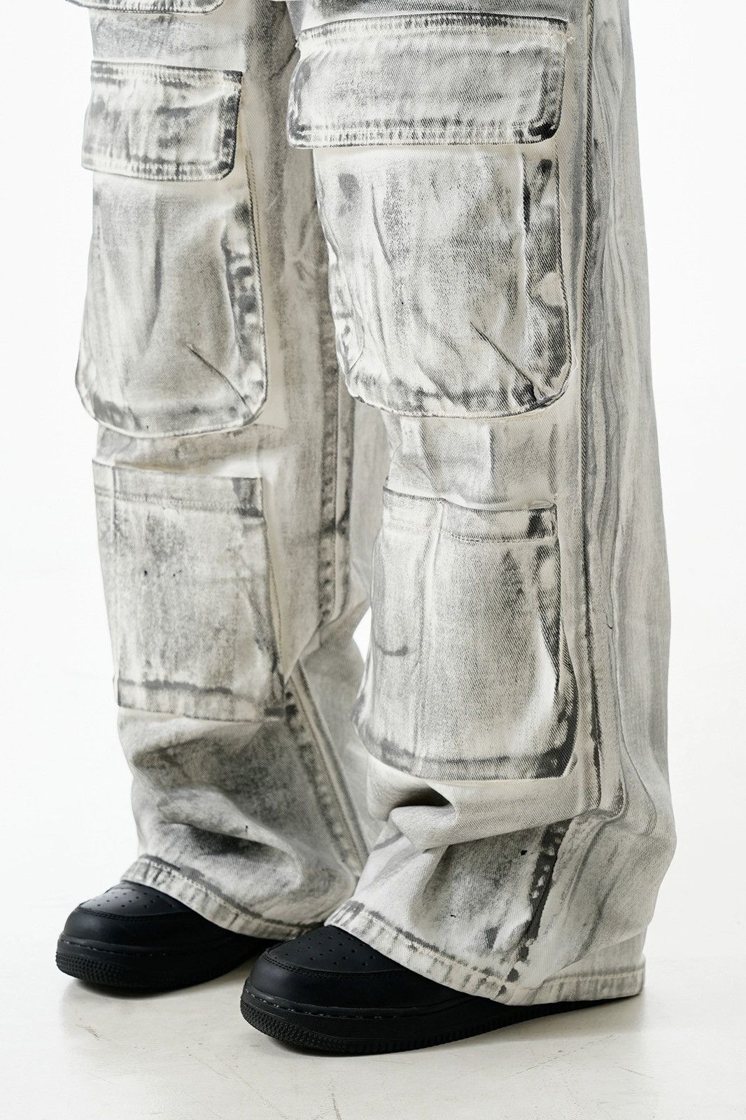 Japanese Brand × Vintage Utility grunge multi pocket faded dirty cargo pants Size US 28 / EU 44 - 3 Thumbnail