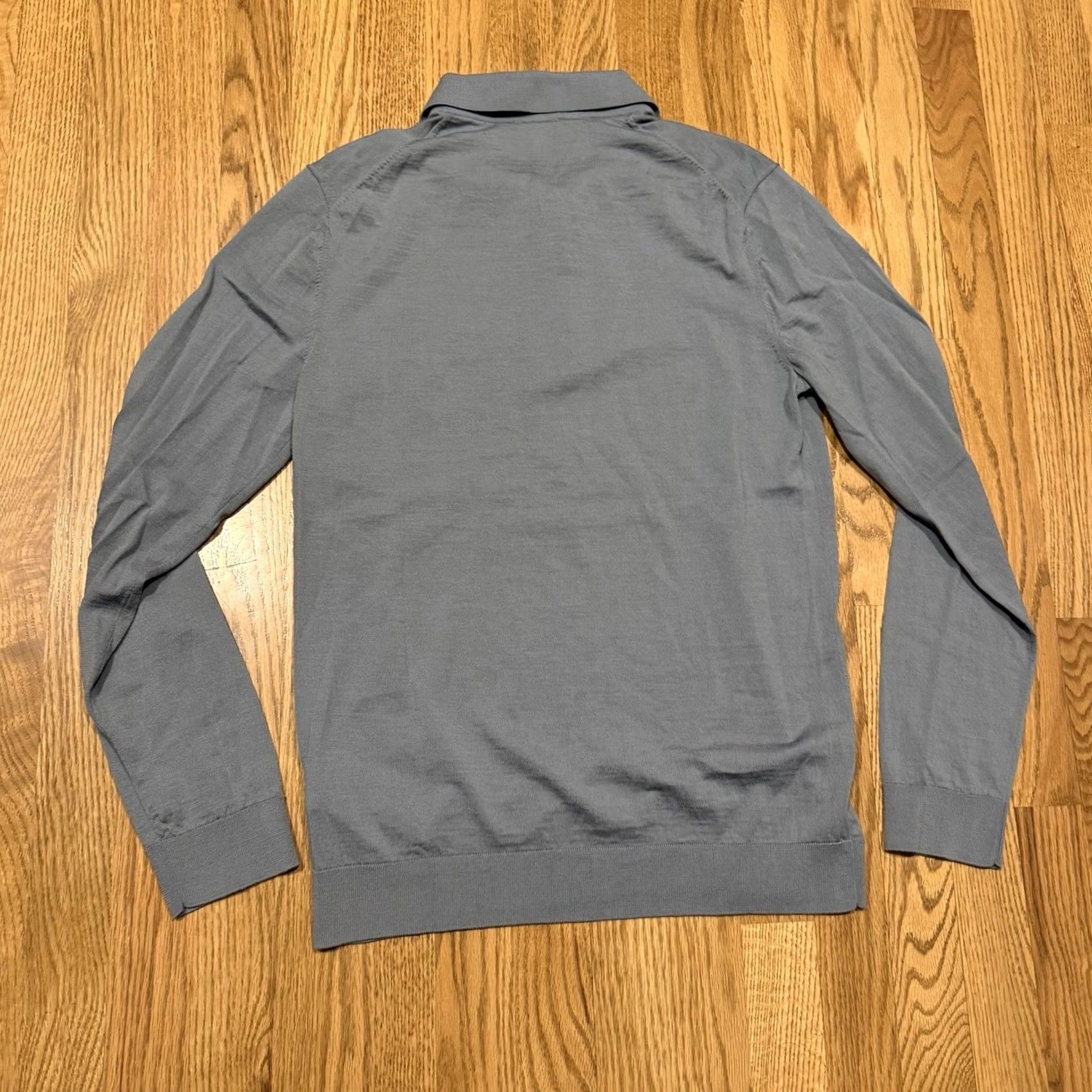 Cos COS Merino Wool Polo 1/4 Zip Shirt Men’s Medium Blue Pullover Size US M / EU 48-50 / 2 - 2 Thumbnail