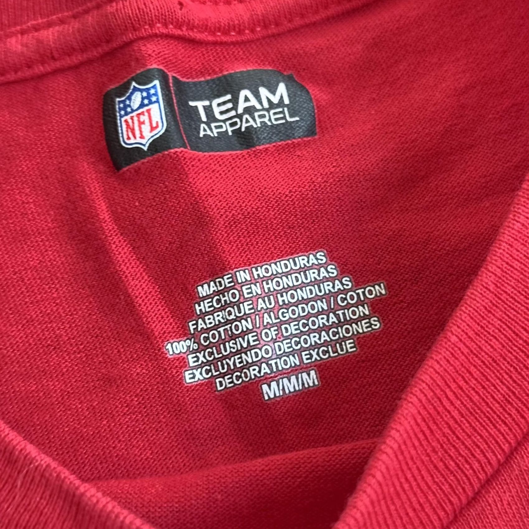 NFL San Francisco 49ers Shirt Mens Medium Red NFL Team Apparel Football Tee Cotton Size US M / EU 48-50 / 2 - 4 Thumbnail