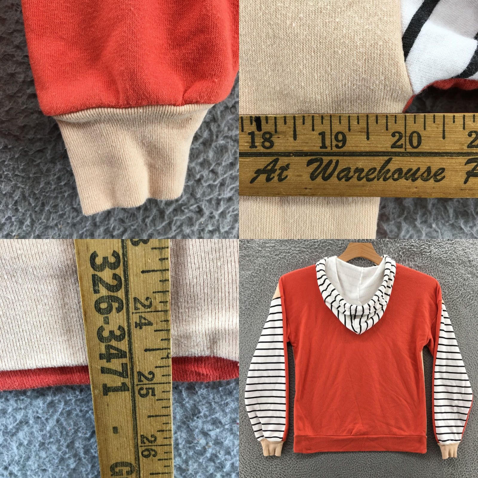 BKE BKE Hoodie Womens XS Red Orange Cotton Hooded Long Sleeve Pullover Shirt Mens Womens Girl Boy Size XS / US 0-2 / IT 36-38 - 8 Thumbnail