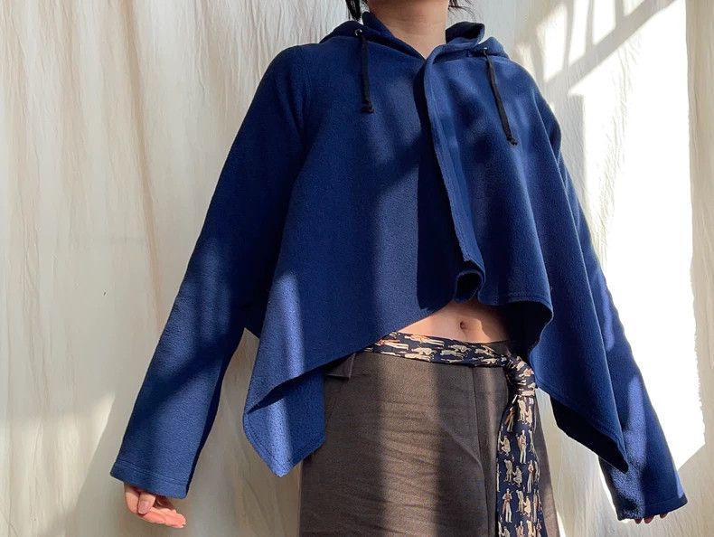Comme des Garcons Comme des Garcons Blue irregular hooded sweater jacket Size S / US 4 / IT 40 - 7 Thumbnail