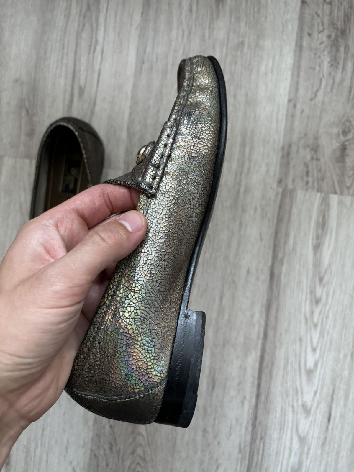 Gucci Gucci Multicolor Foil Leather Horsebit Loafers Women EU 39 Size US 8 / IT 38 - 8 Thumbnail