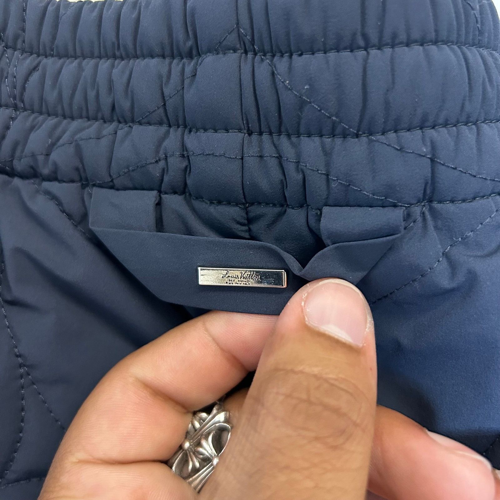 Louis Vuitton Louis Vuitton Navy Flower Monogram Quilted Trackpants Size US 36 / EU 52 - 3 Thumbnail