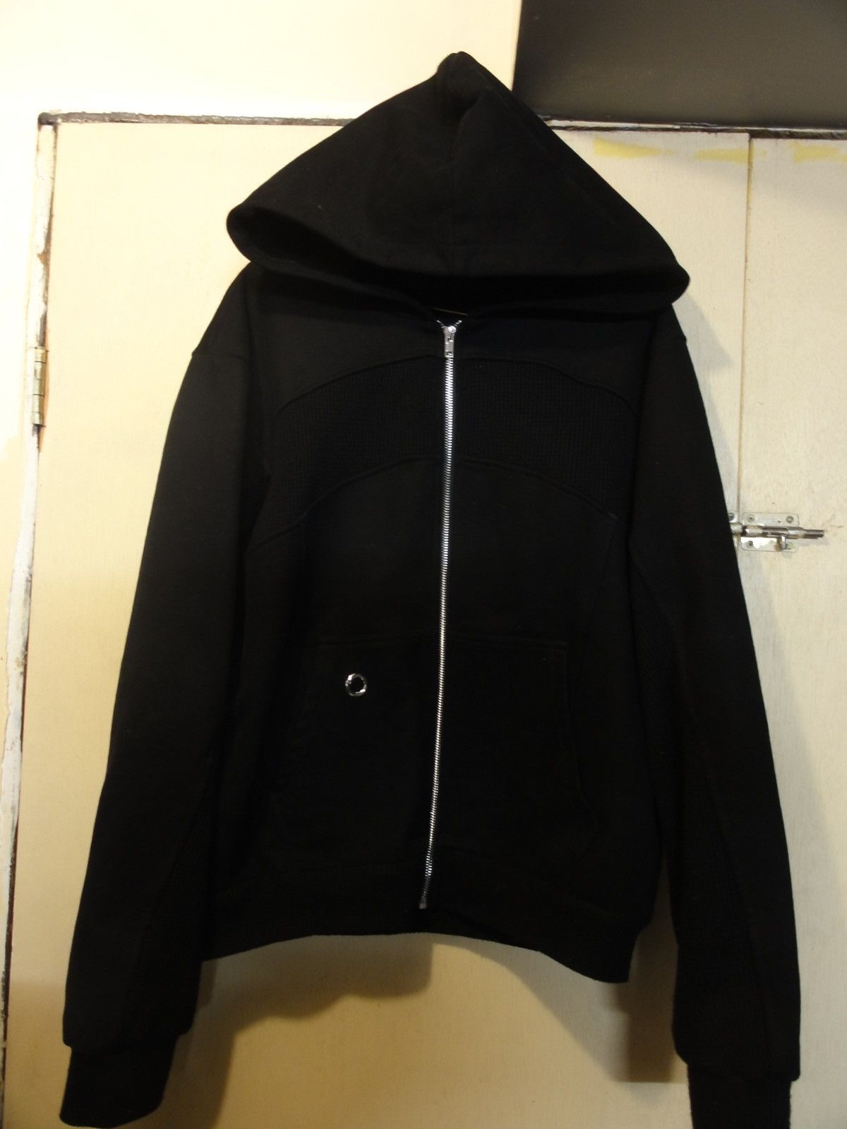 Japanese Brand Rare Waffle Paneled Zip Up Hoodie sweater Size US L / EU 52-54 / 3 - 1 Thumbnail