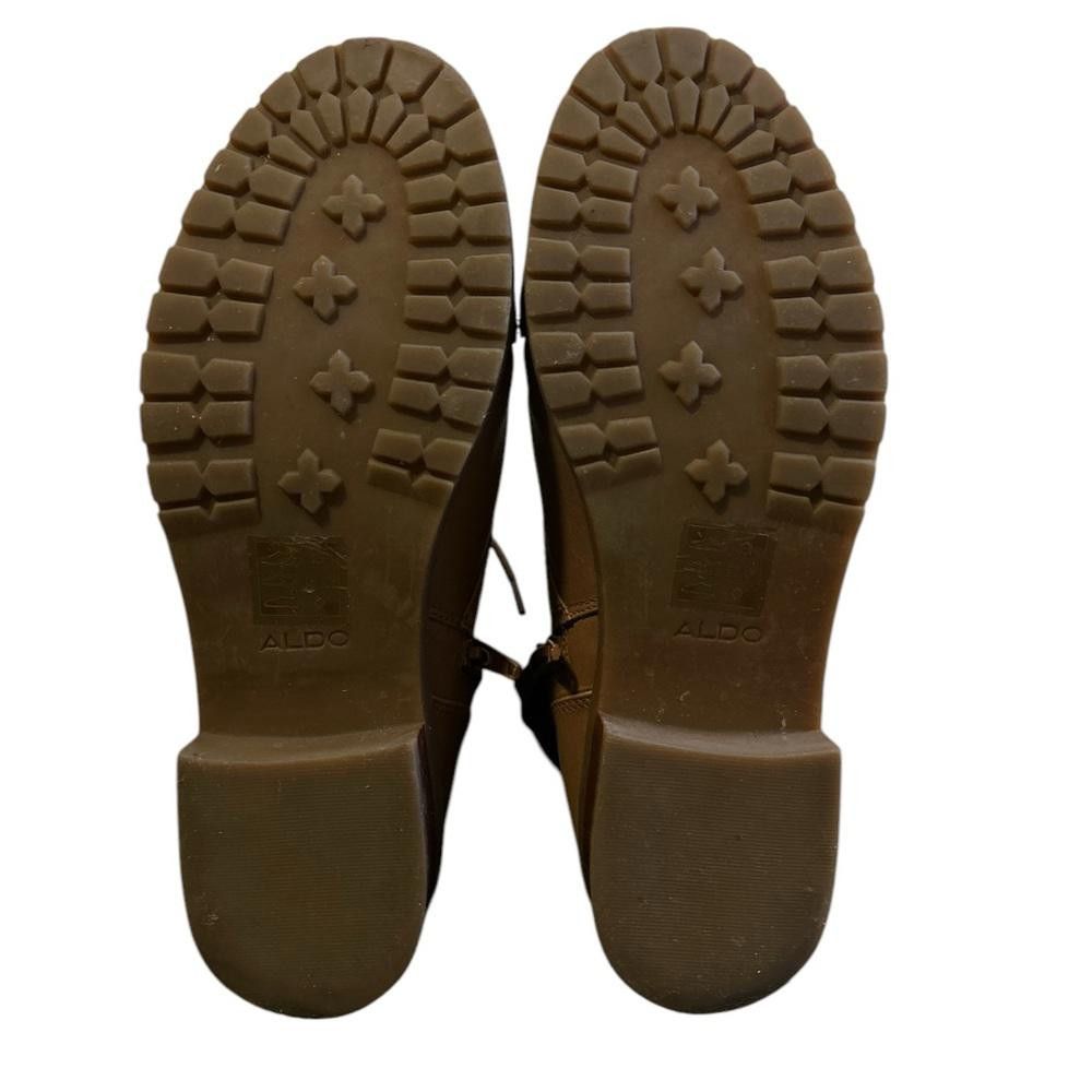 Aldo ALDO Brown Leather Lace-Up Boots Size US 7 / IT 37 - 5 Thumbnail