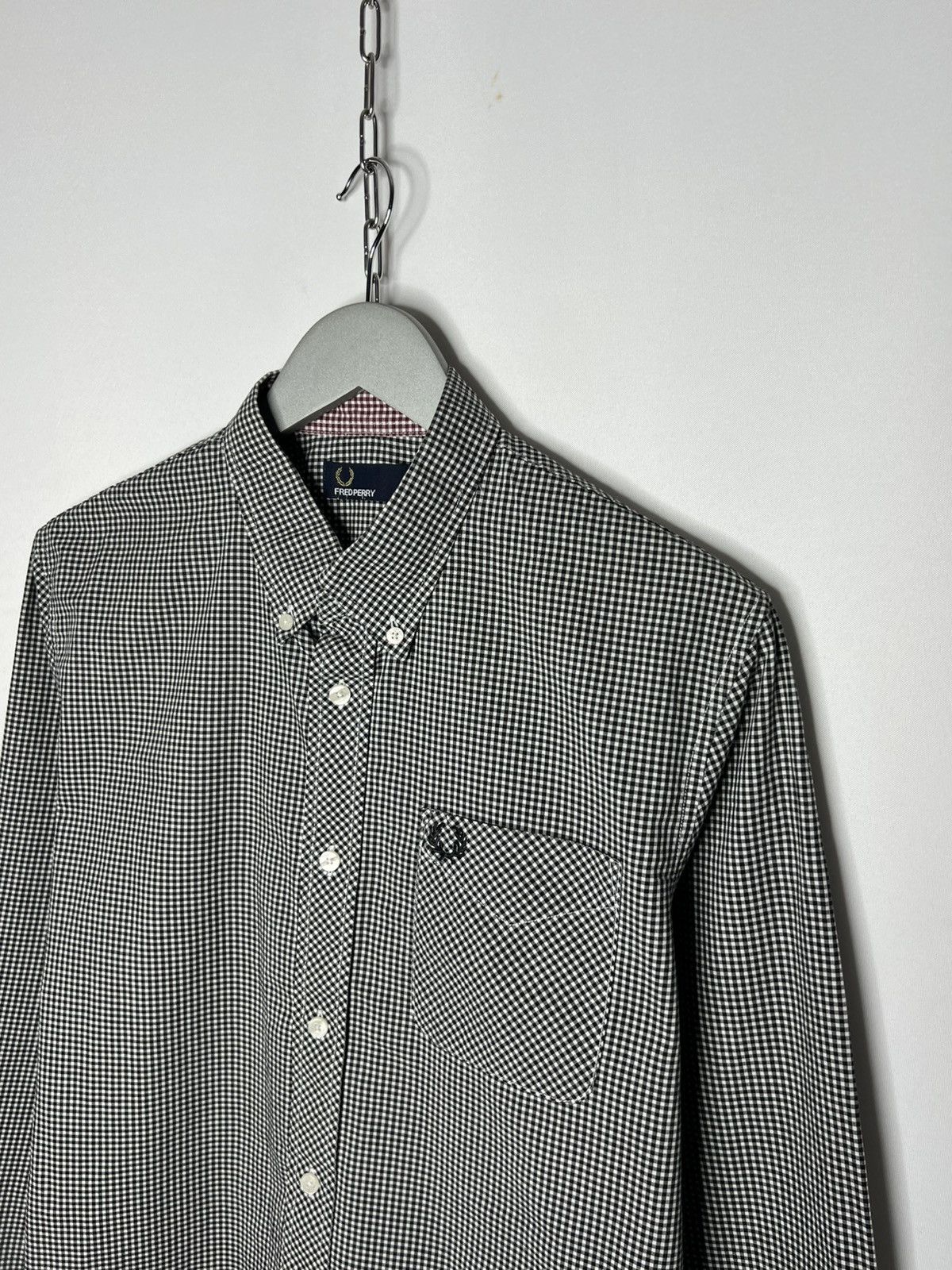 Fred Perry Fred Perry Plaid Shirt Long Sleeve Tee Based Size US L / EU 52-54 / 3 - 4 Thumbnail